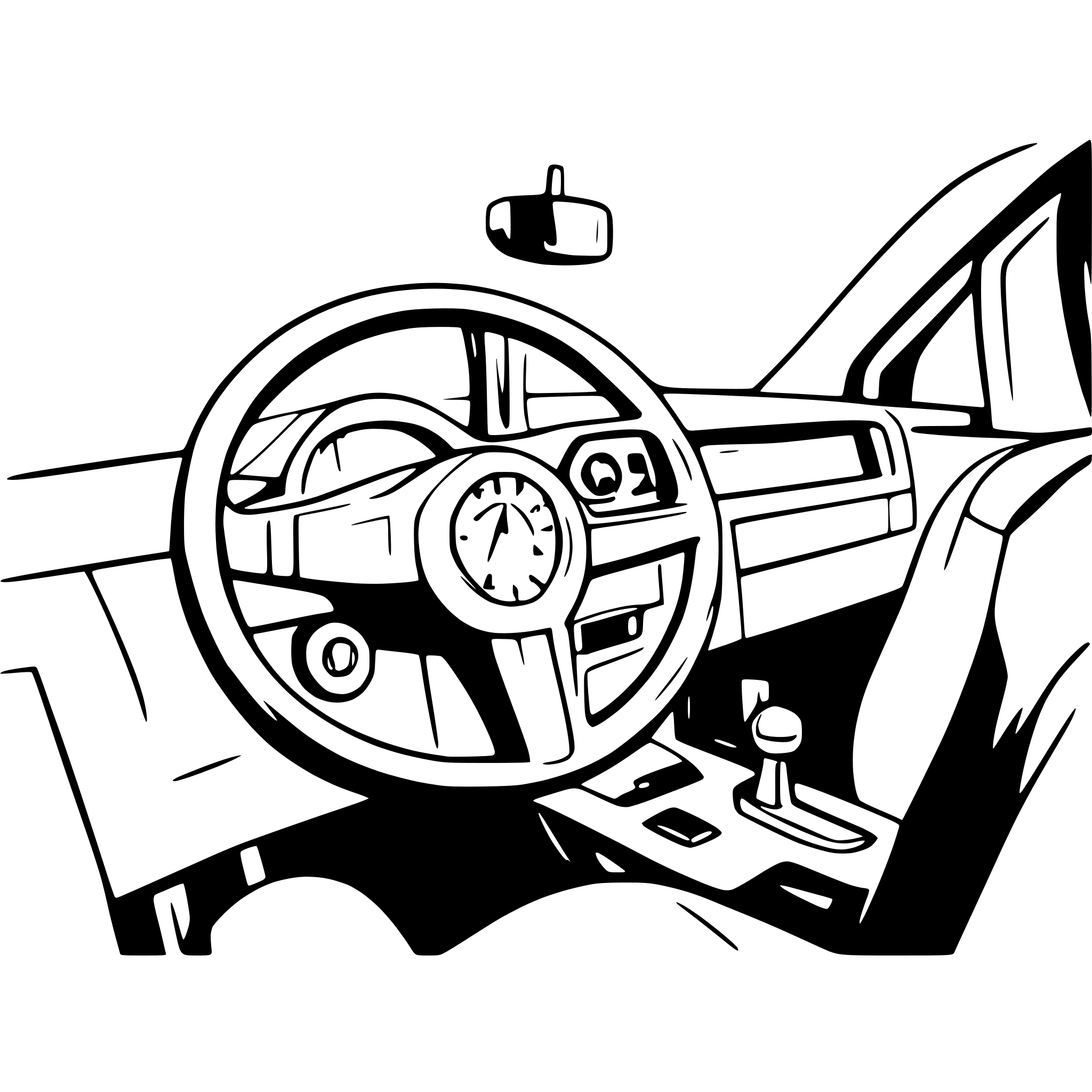 AI-generated SVG of 'car cockpit'