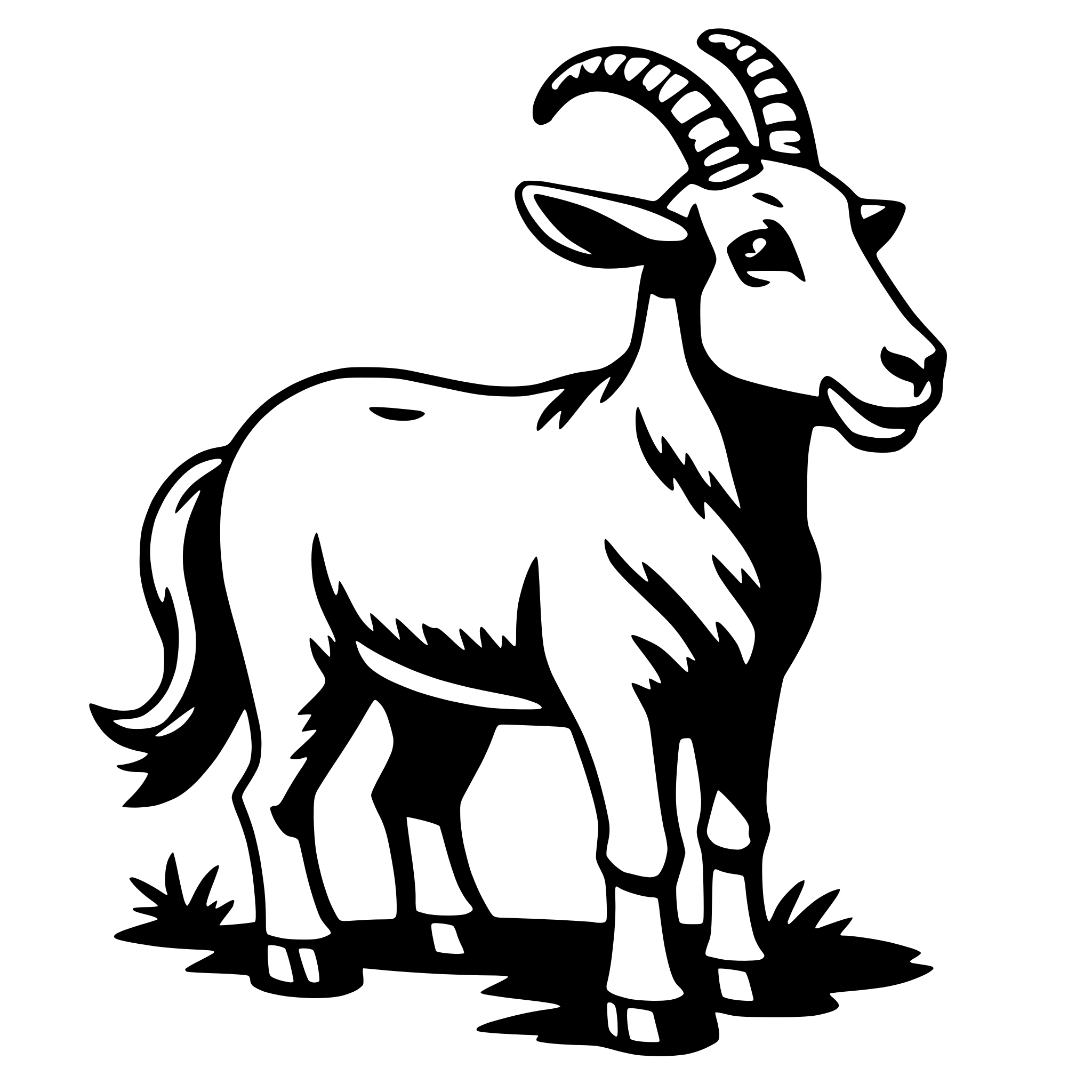 AI-generated SVG of a goat