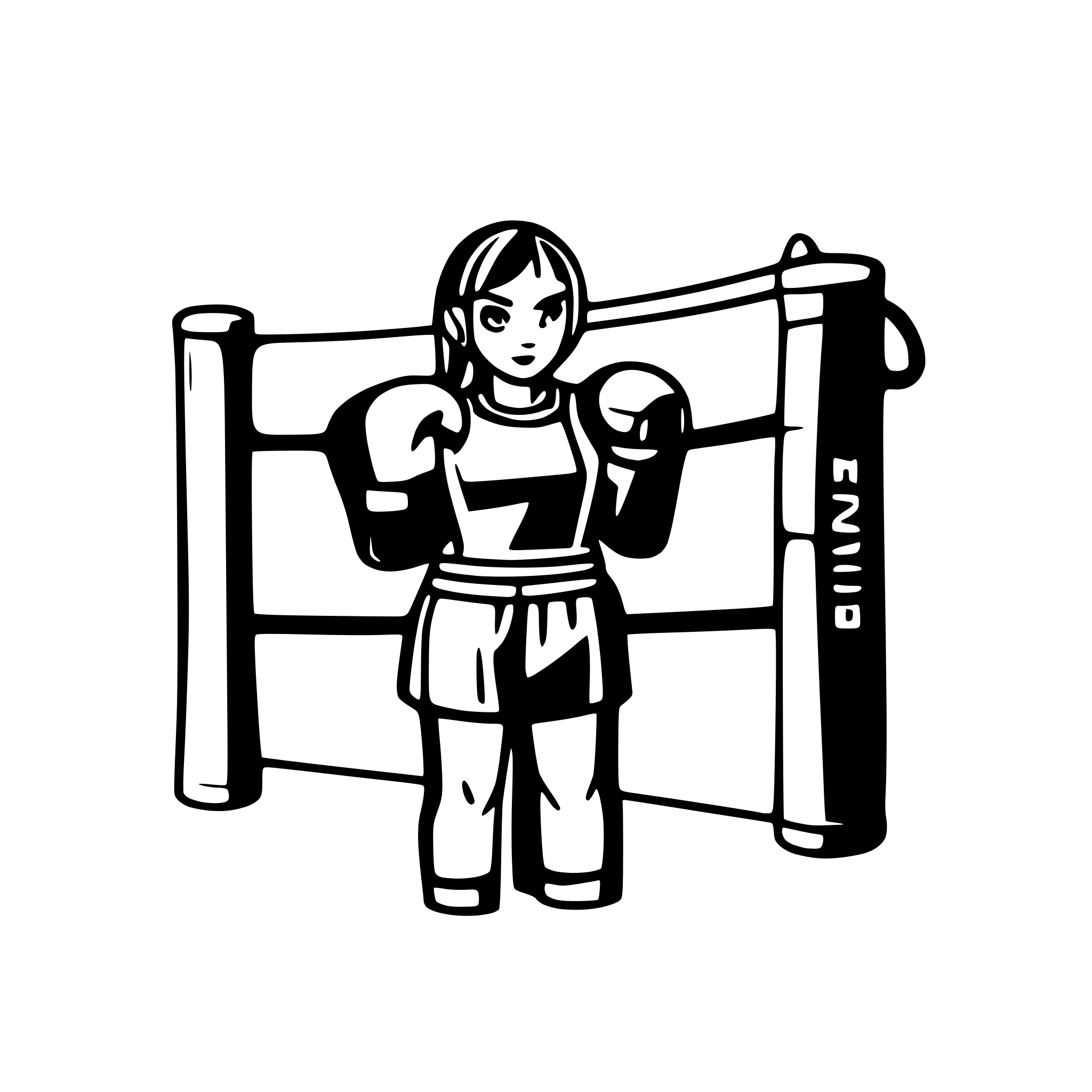 AI-generated SVG of a Boxing vs corner logo