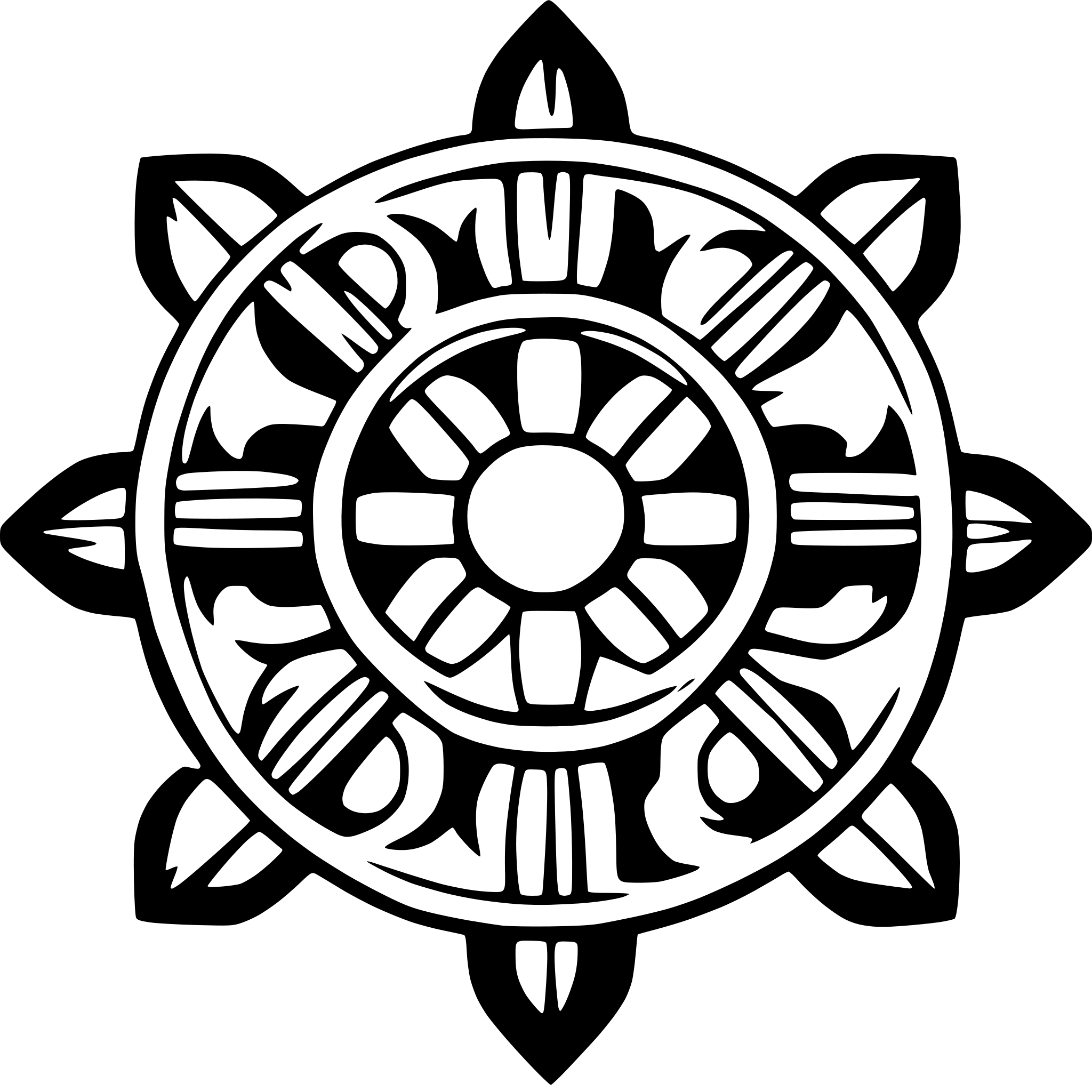 AI-generated SVG of a colored kamon