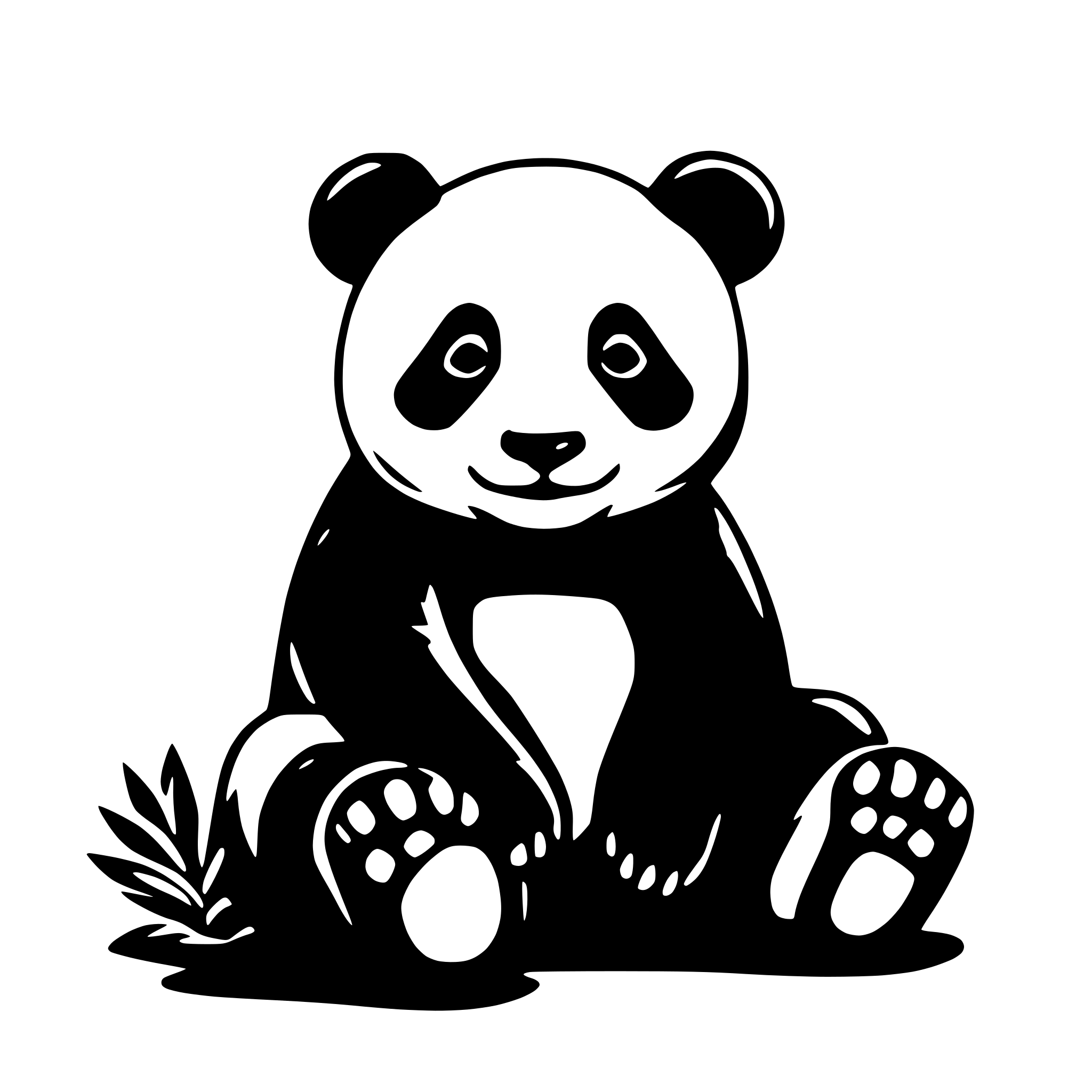 AI-generated SVG of a panda