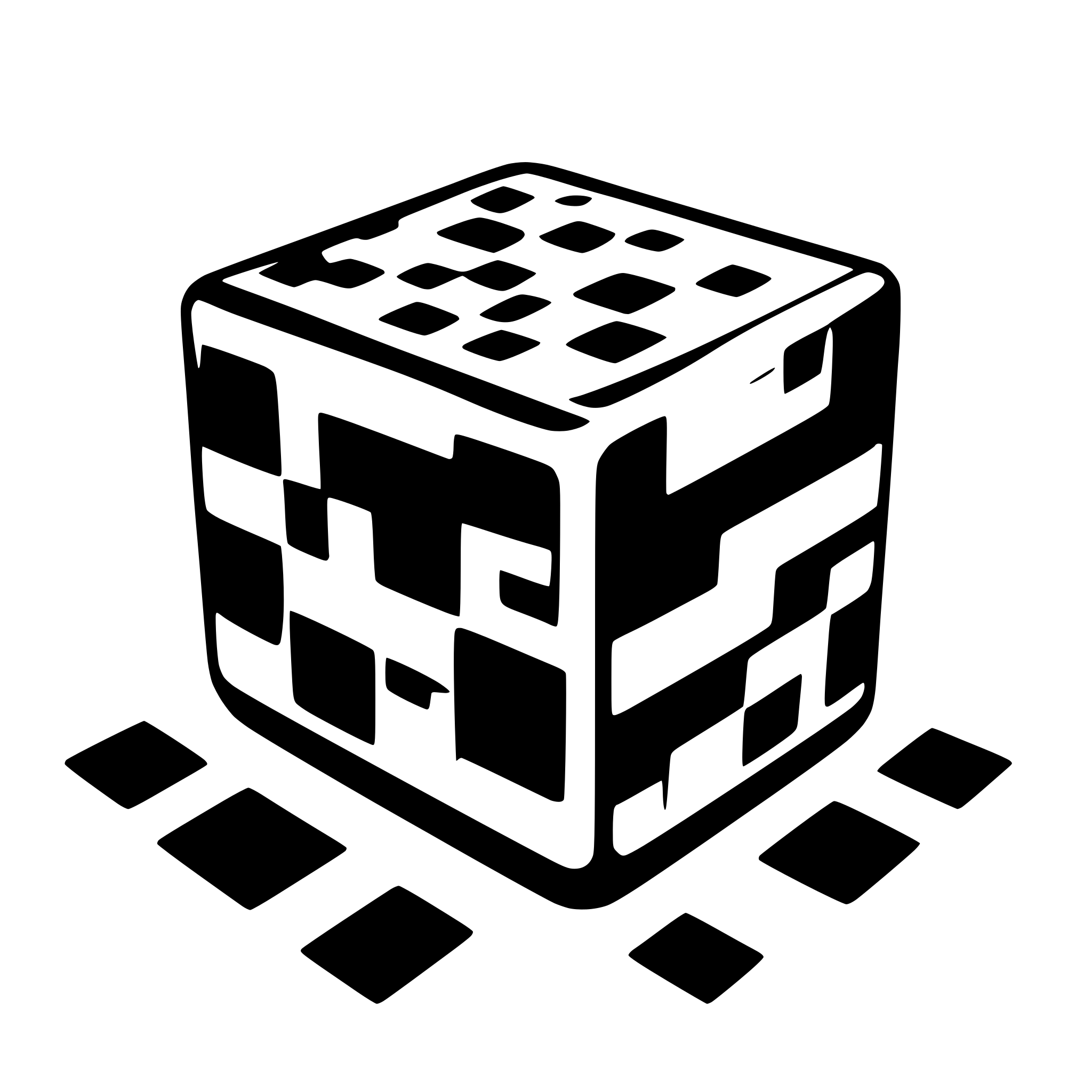 AI-generated SVG of 'Checkerboard Cube'