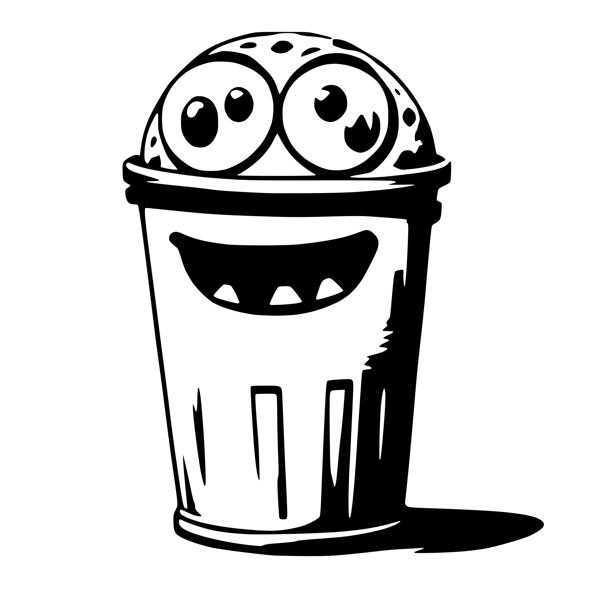 AI-generated SVG of a Cookie Monster from the garbage can