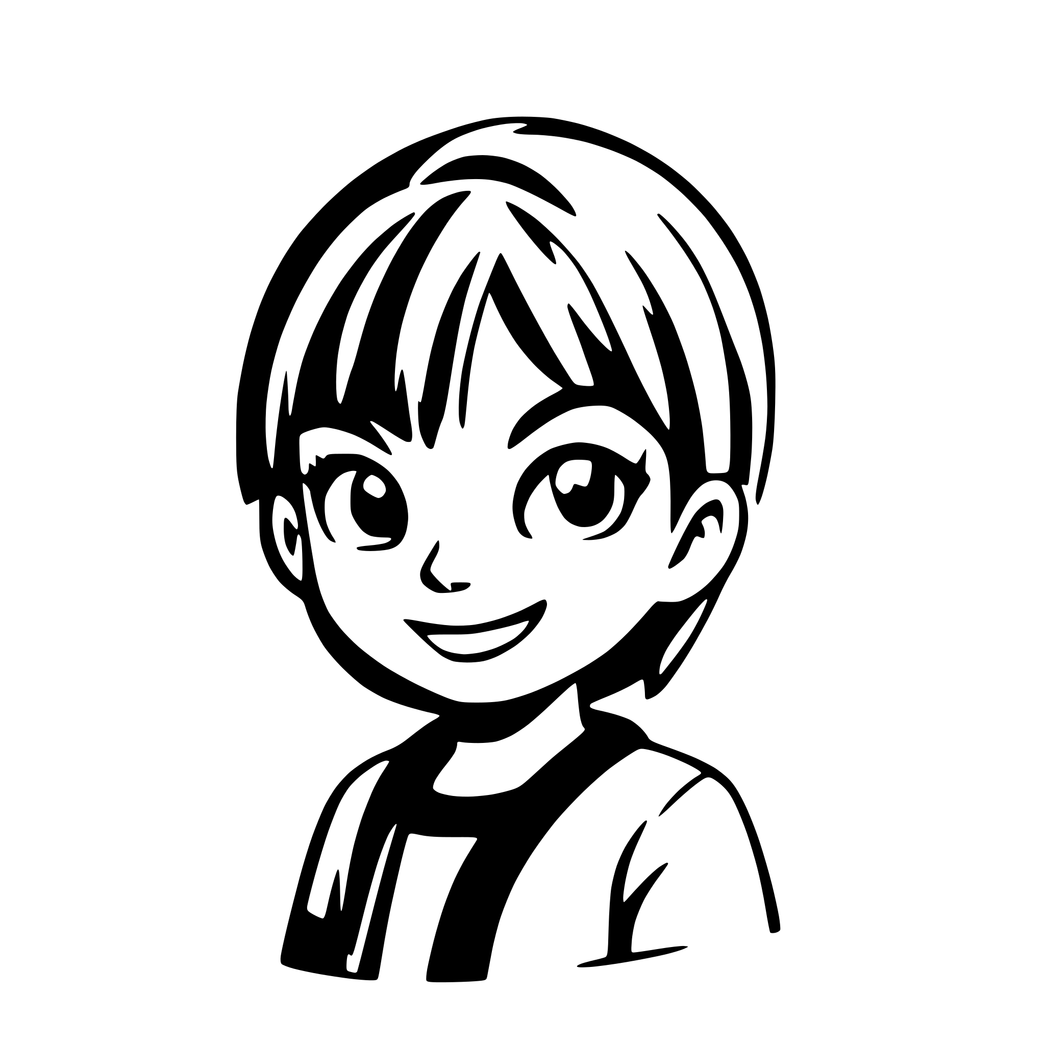 AI-generated SVG of a A CUTE BOY 2D CARTOON CHARACTER