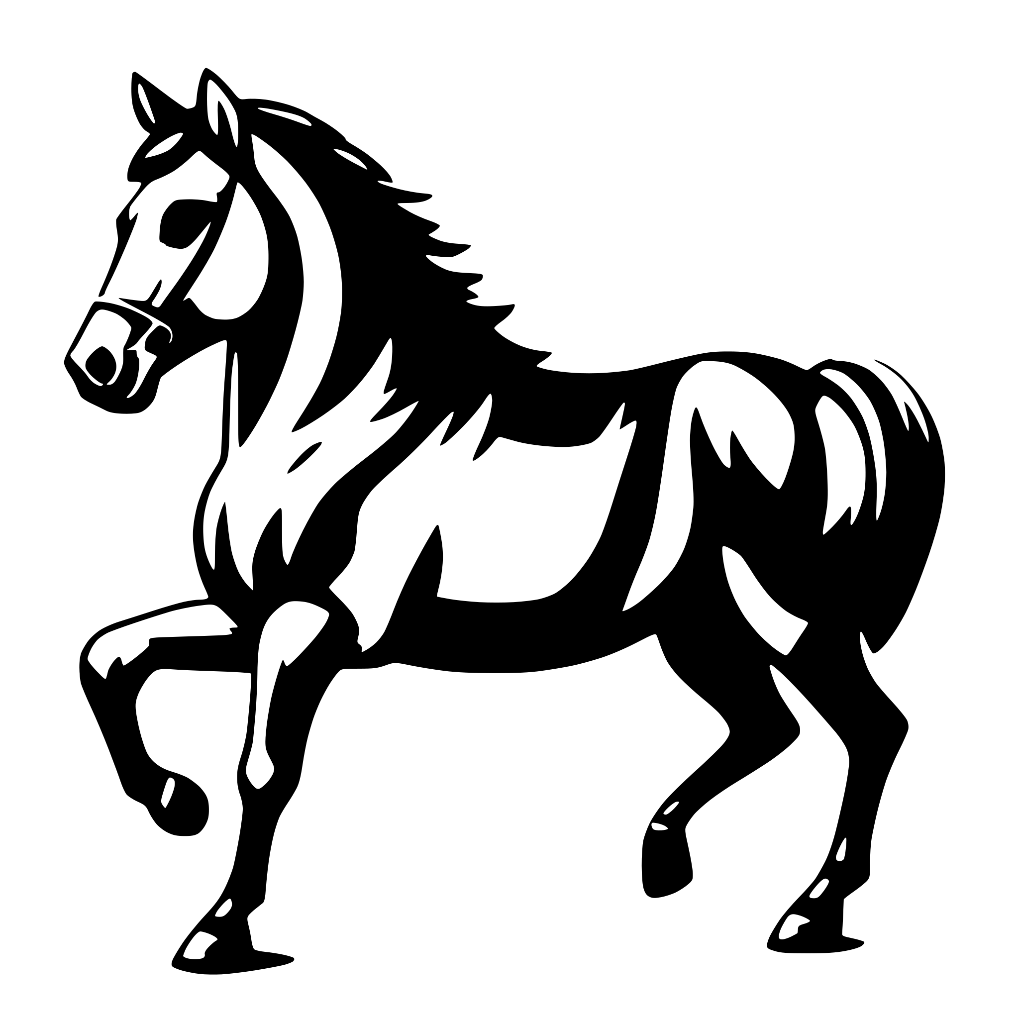 AI-generated SVG of a horse