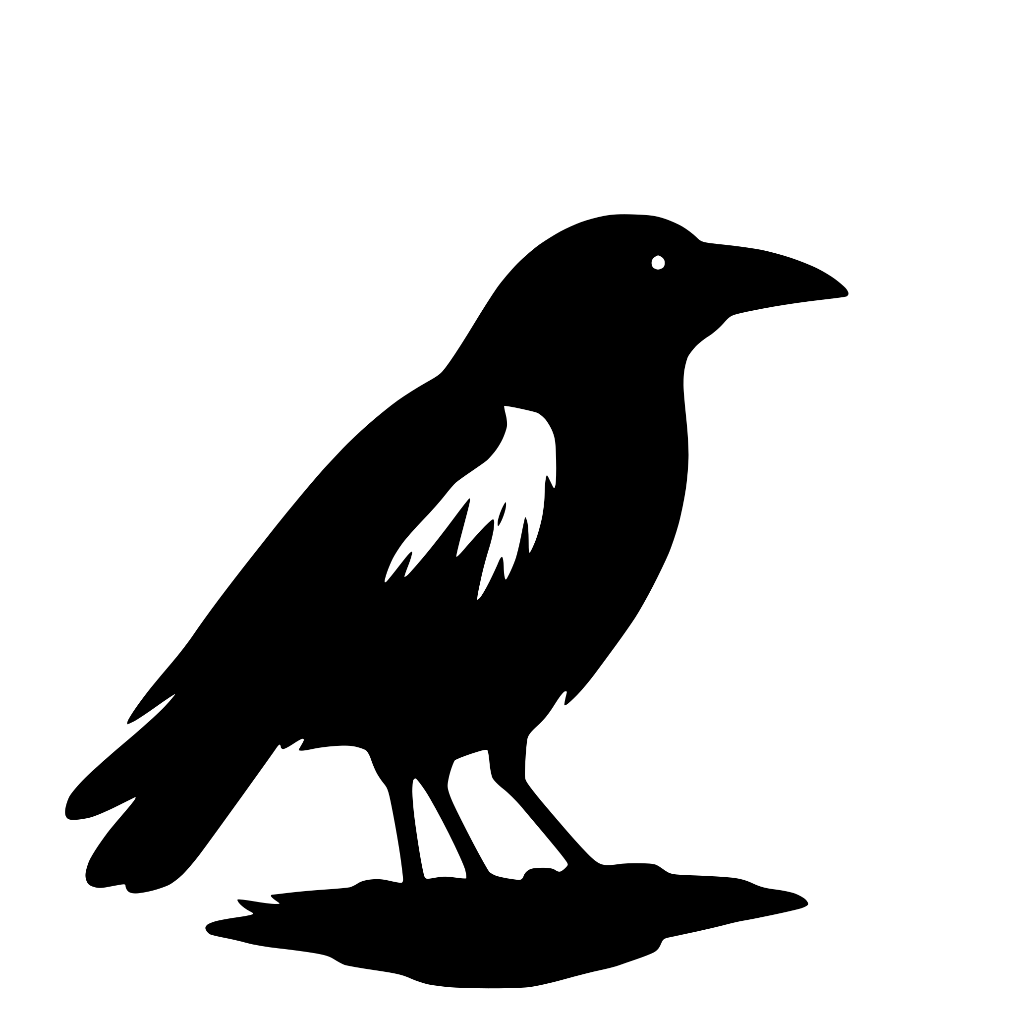 AI-generated SVG of a a crow