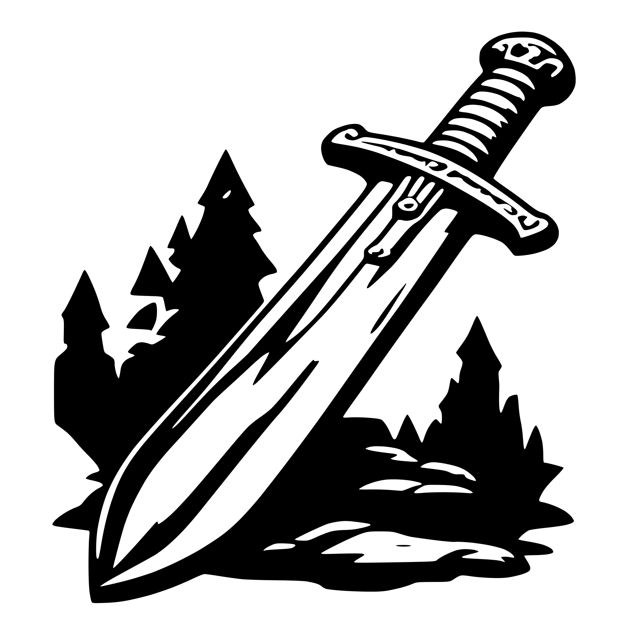 AI-generated SVG of a sword