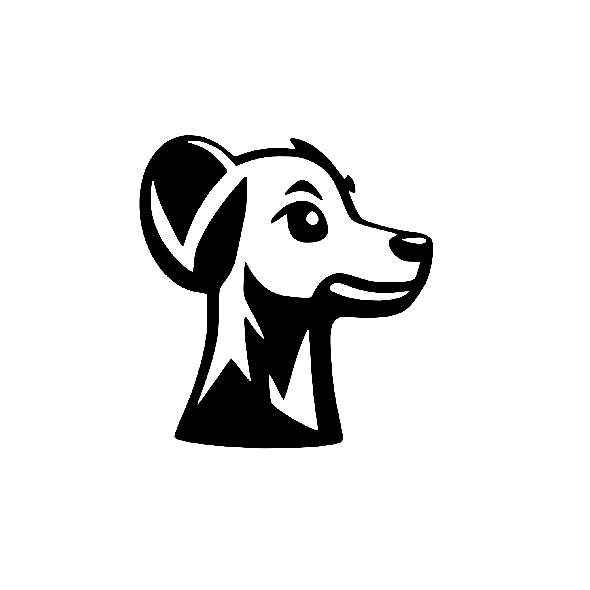 AI-generated SVG of a a minimal abstract funny playful dog logo from the side sniffing AI-generated SVG of a a minimal abstract funny playful dog logo from the side sniffing
