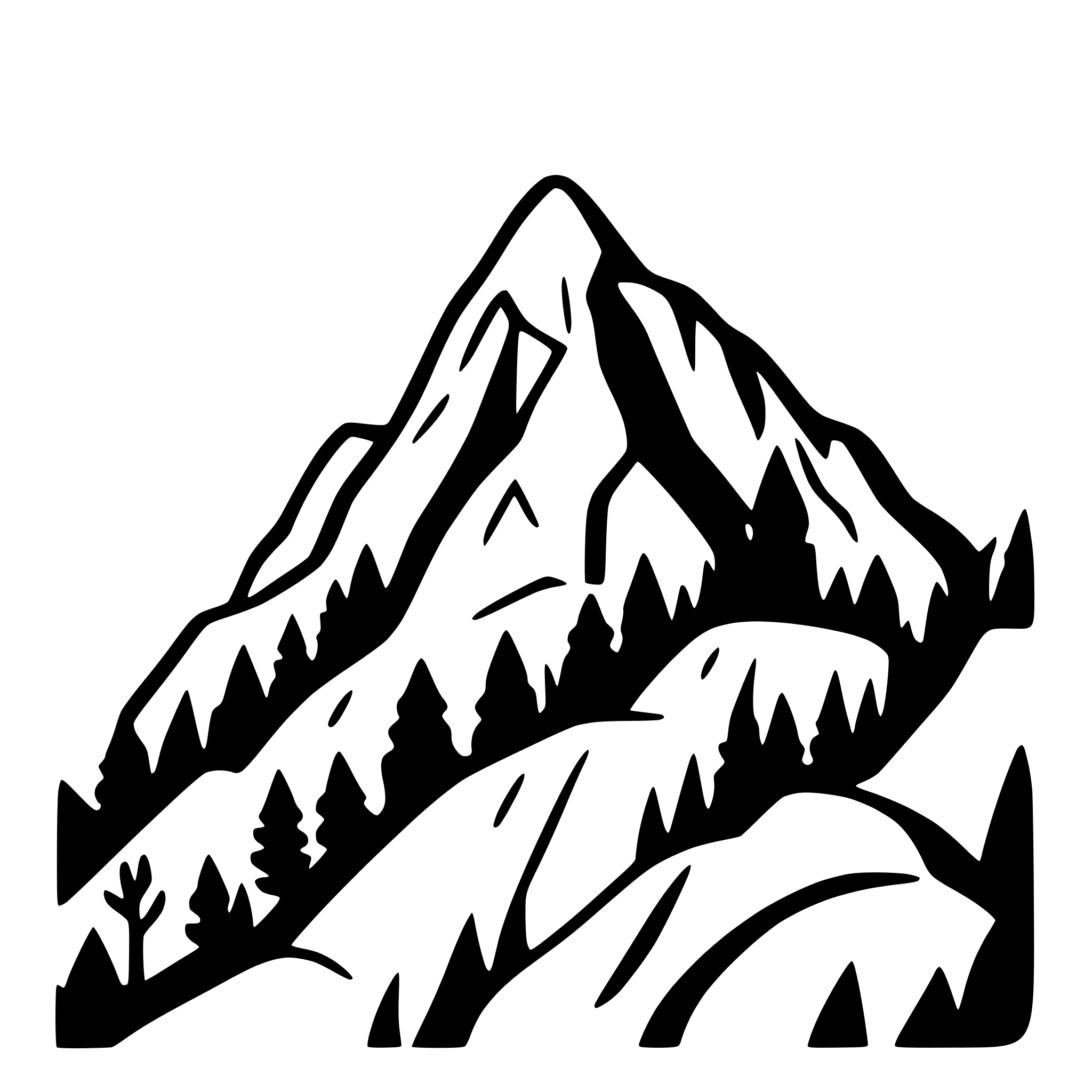 AI-generated SVG of 'mountain with vegetations'