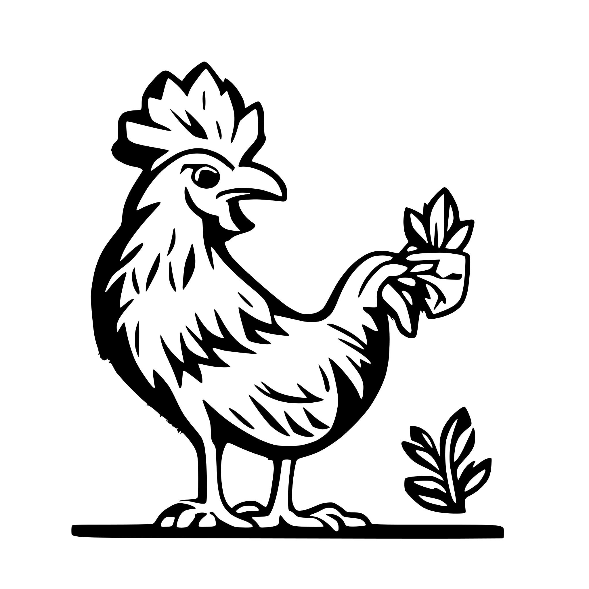 AI-generated SVG of a vinatge poster with a rooster smoking a cigarette