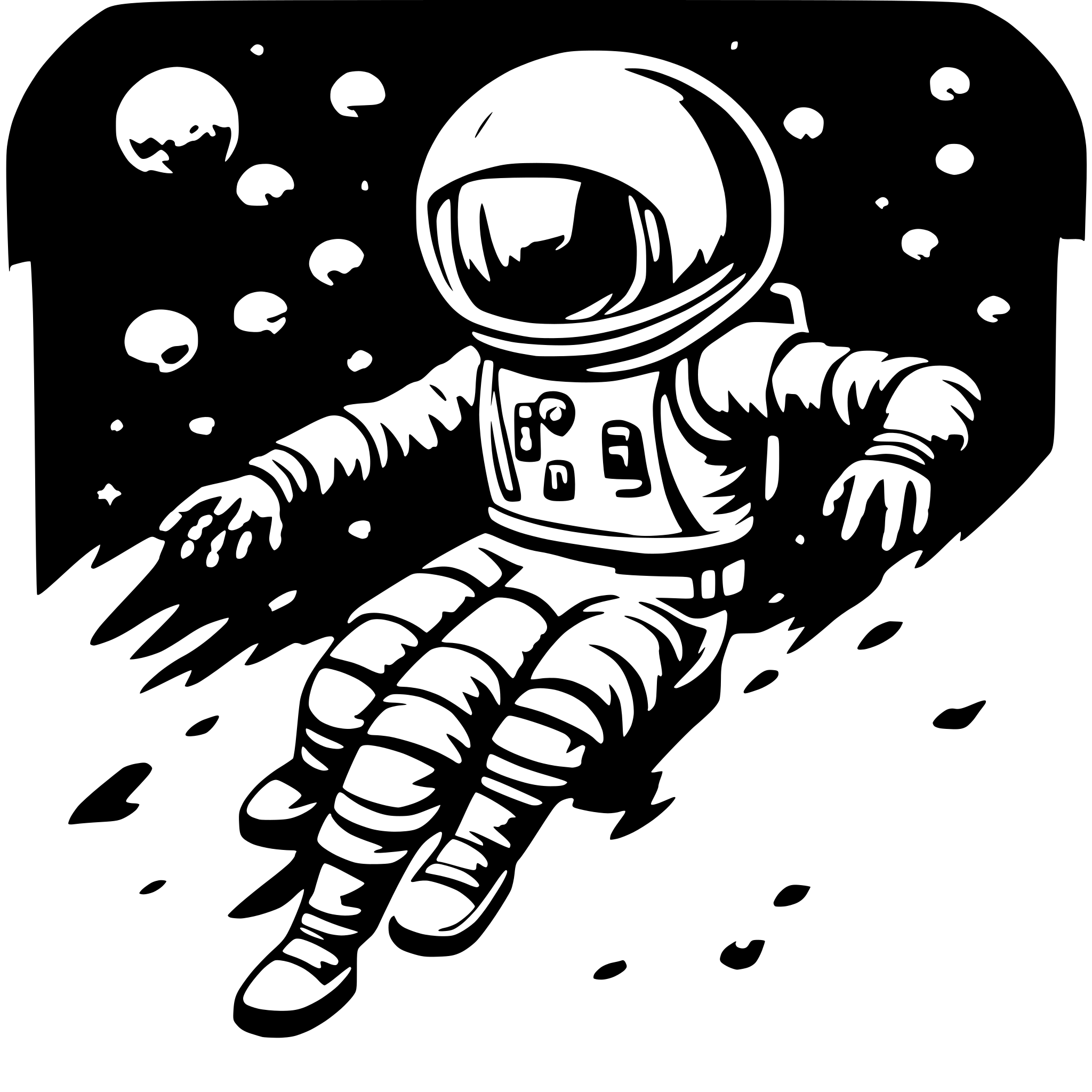 AI-generated SVG of 'astronaut floating in space'