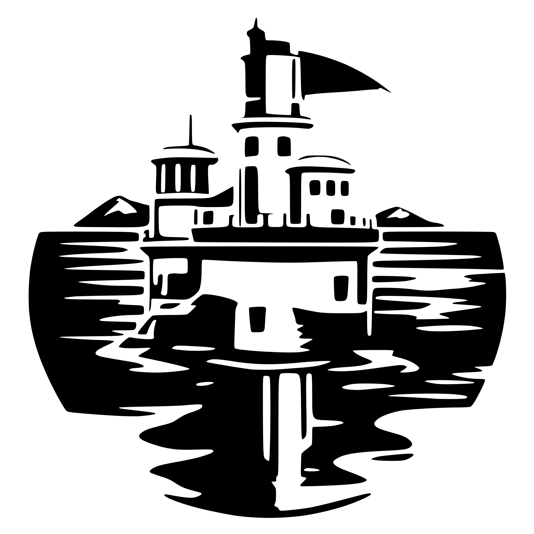AI-generated SVG of a sea hub logo