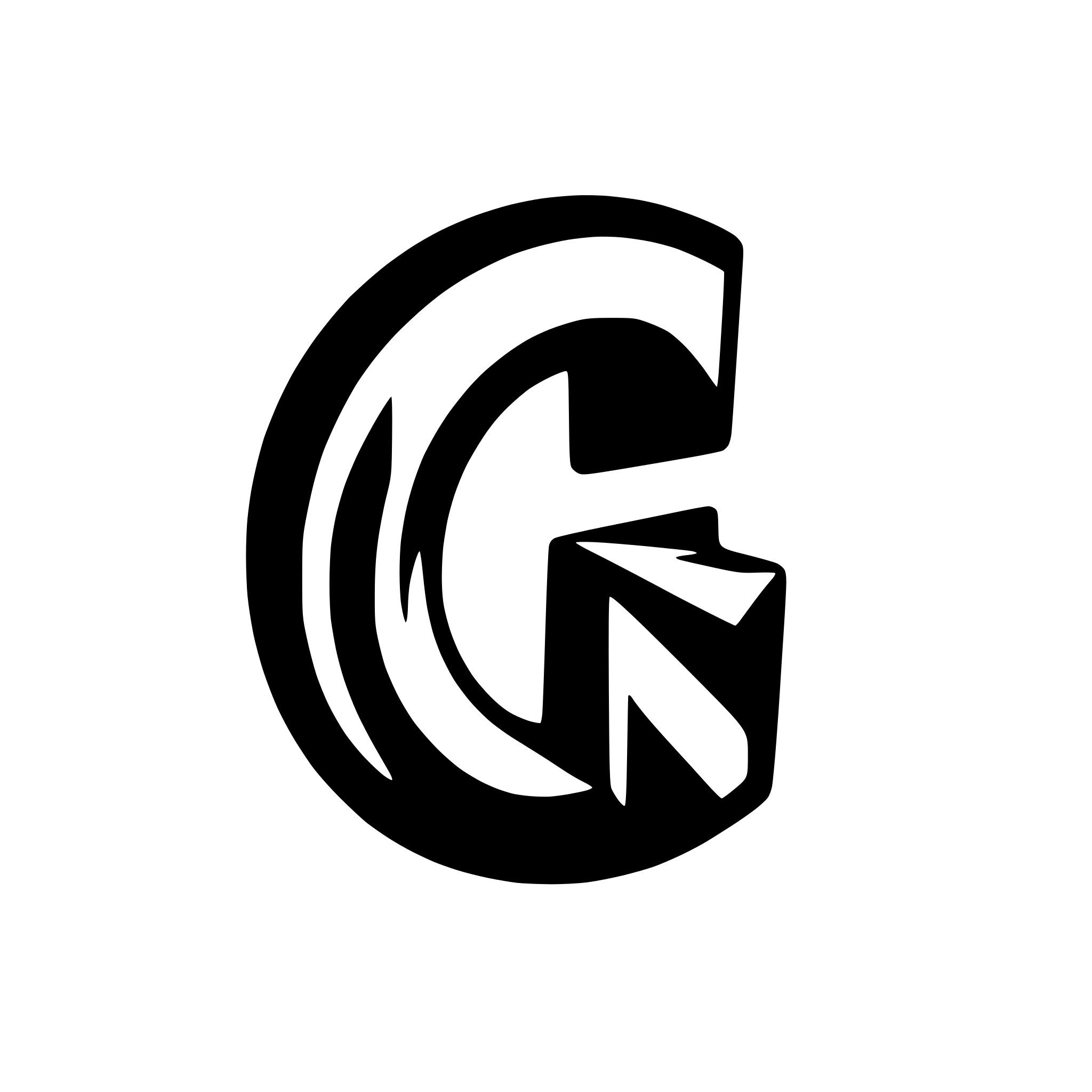 AI-generated SVG of 'letter R with @'