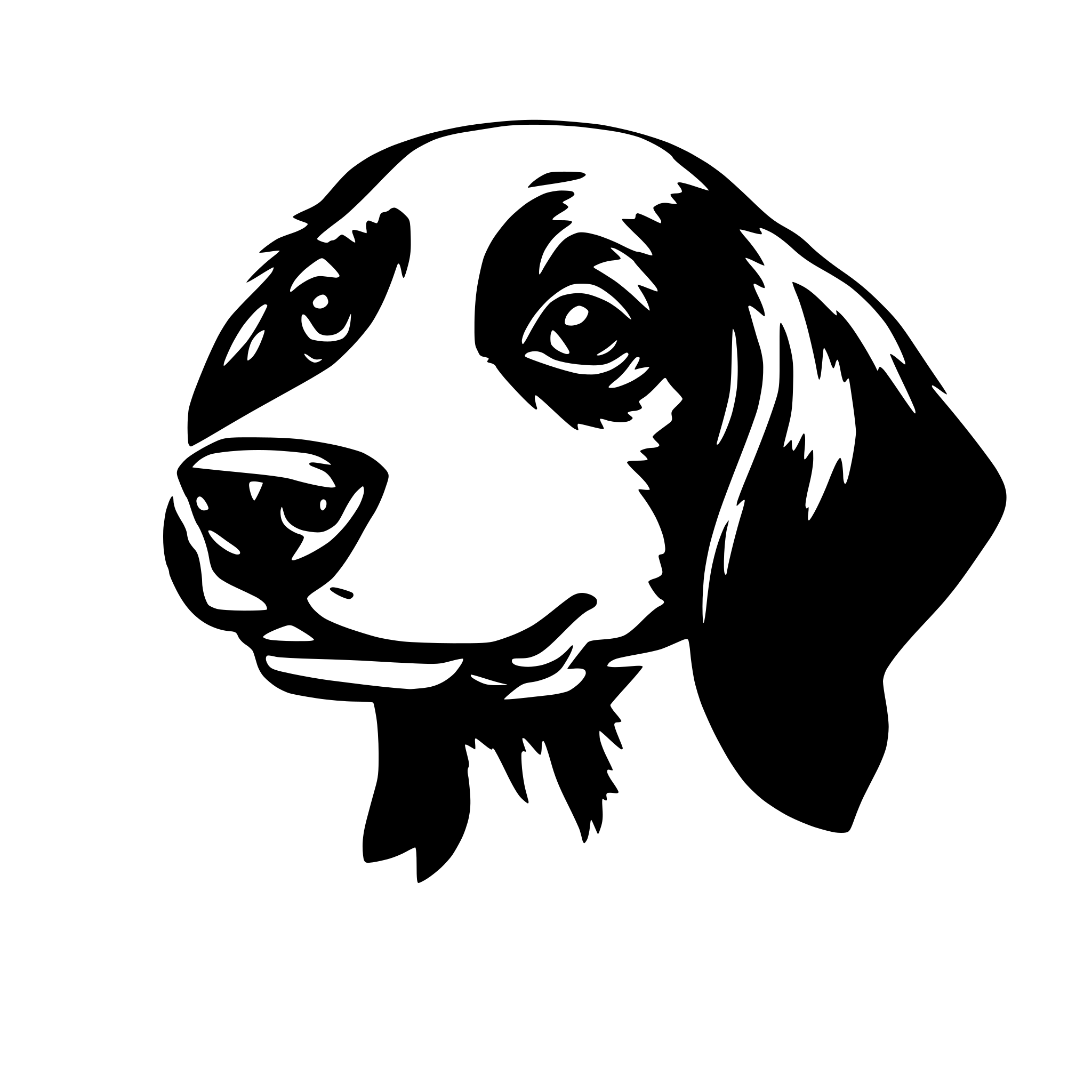 AI-generated SVG of a dog face