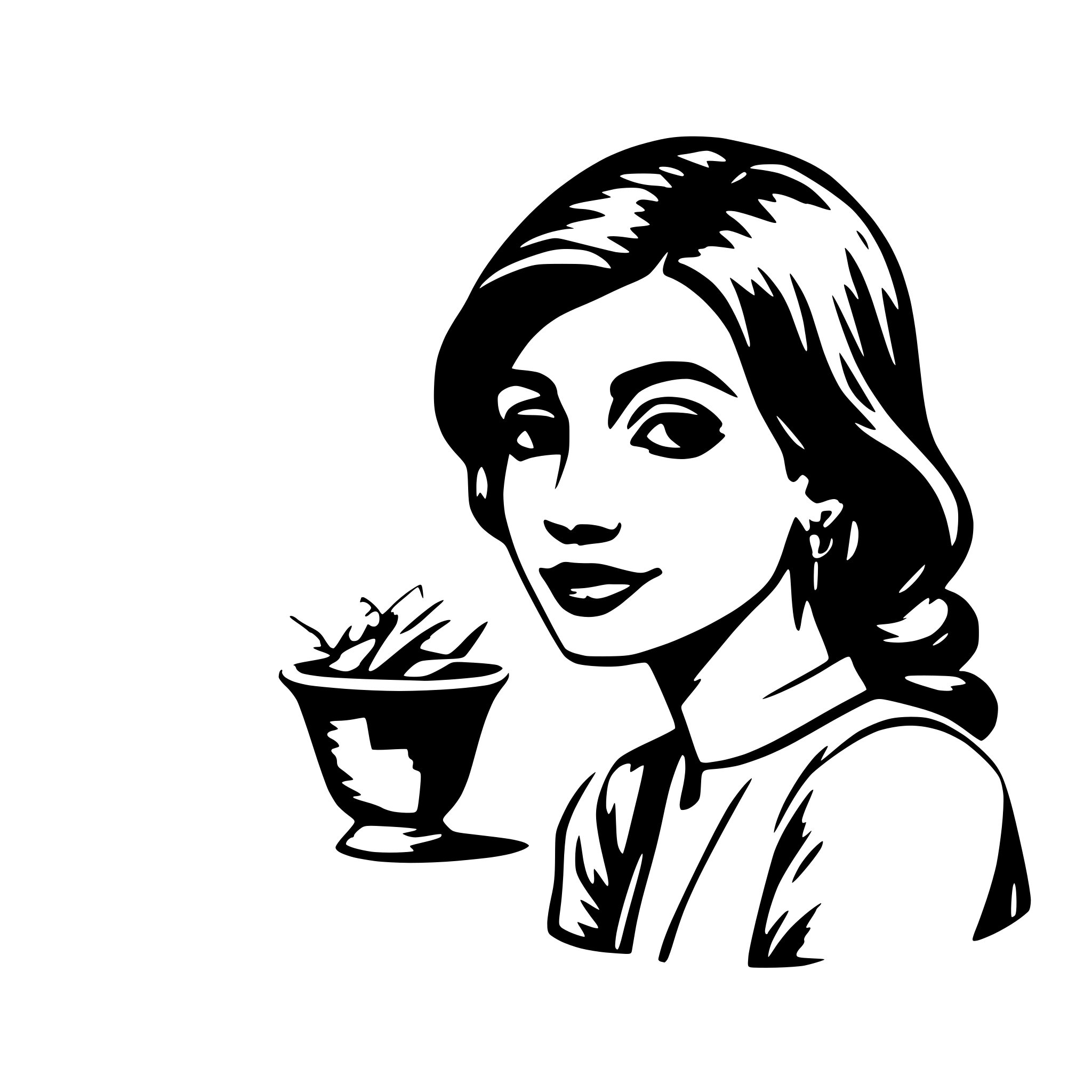 AI-generated SVG of 'Old writting style: Tía Ana'