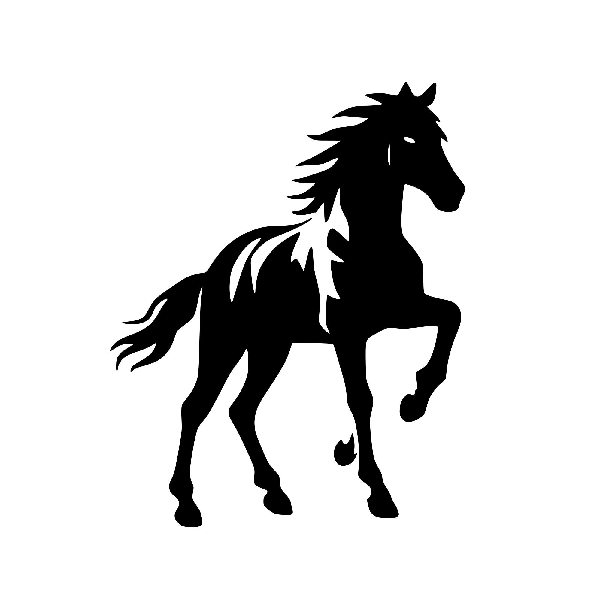 AI-generated SVG of a horse running