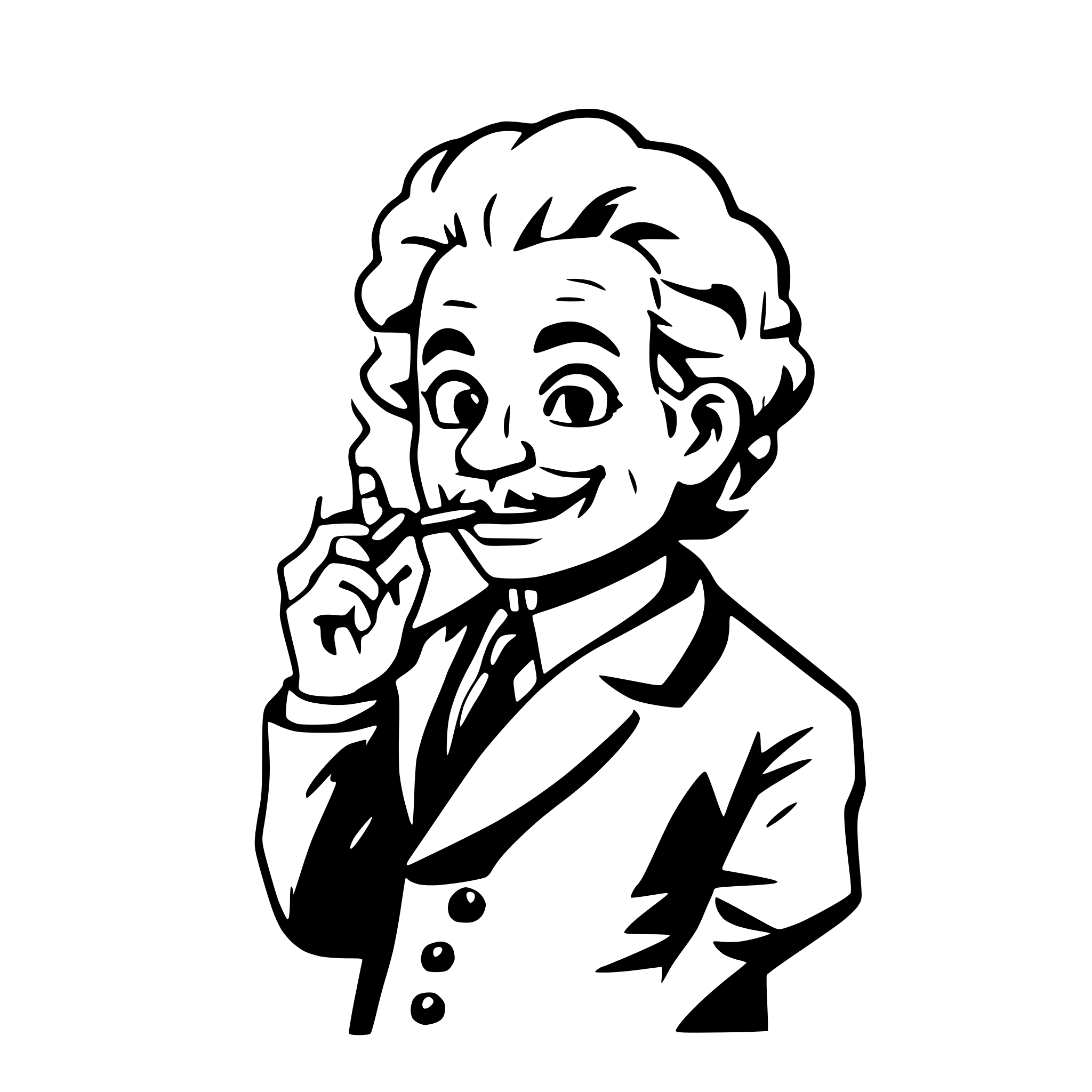 AI-generated SVG of 'Albert Einstein smoking cigar'