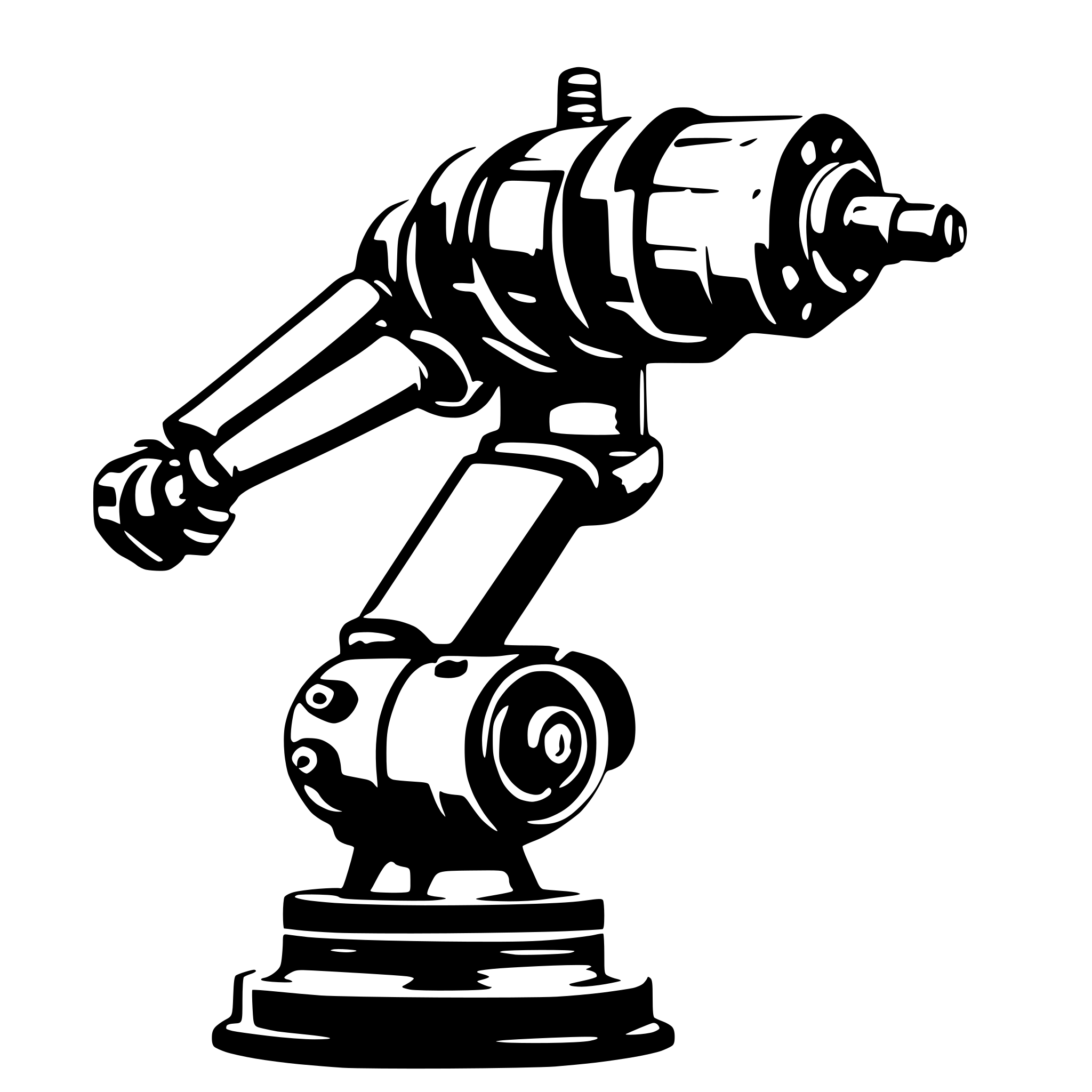 AI-generated SVG of 'robot arm, mechanical drawing'