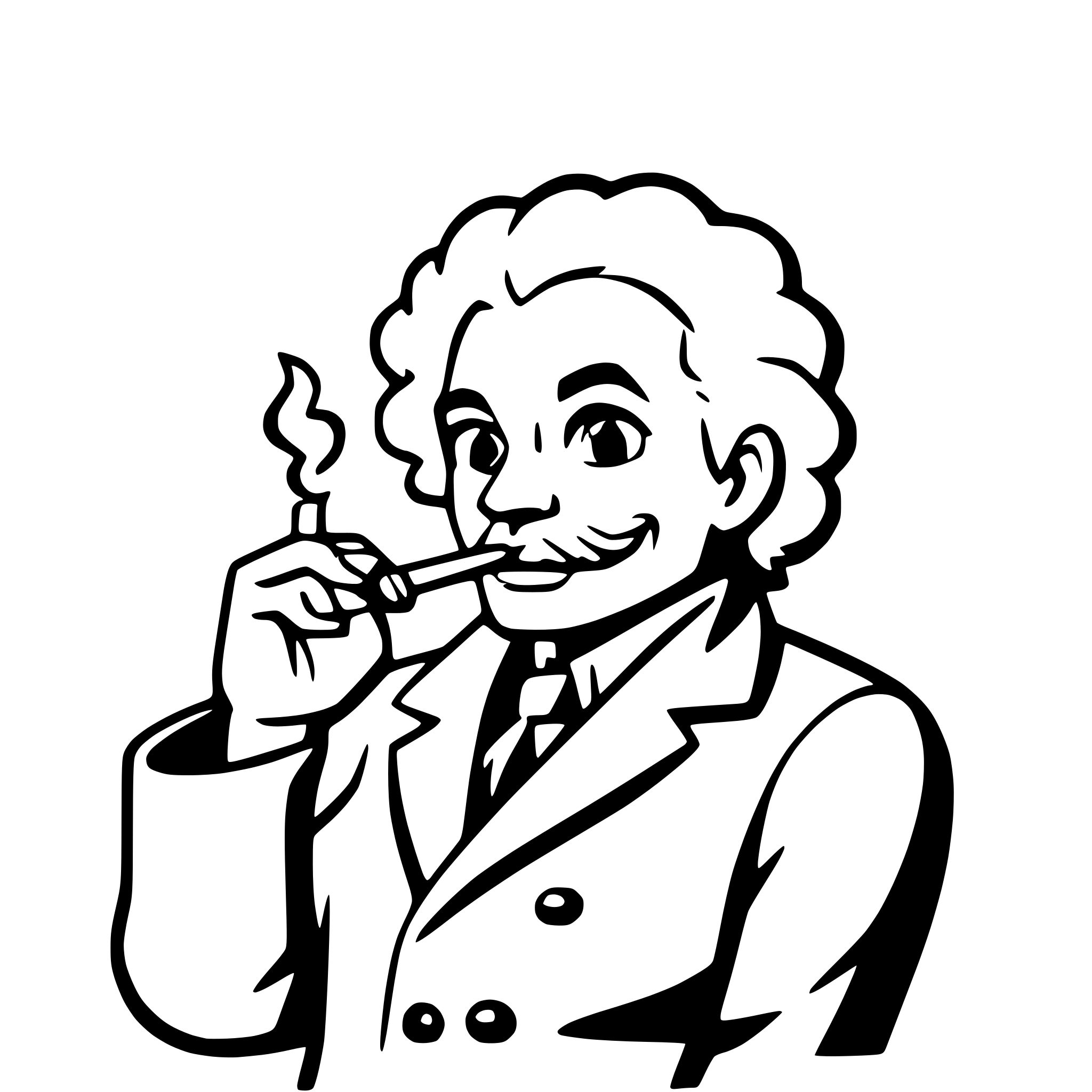 AI-generated SVG of 'Albert Einstein smoking cigar'
