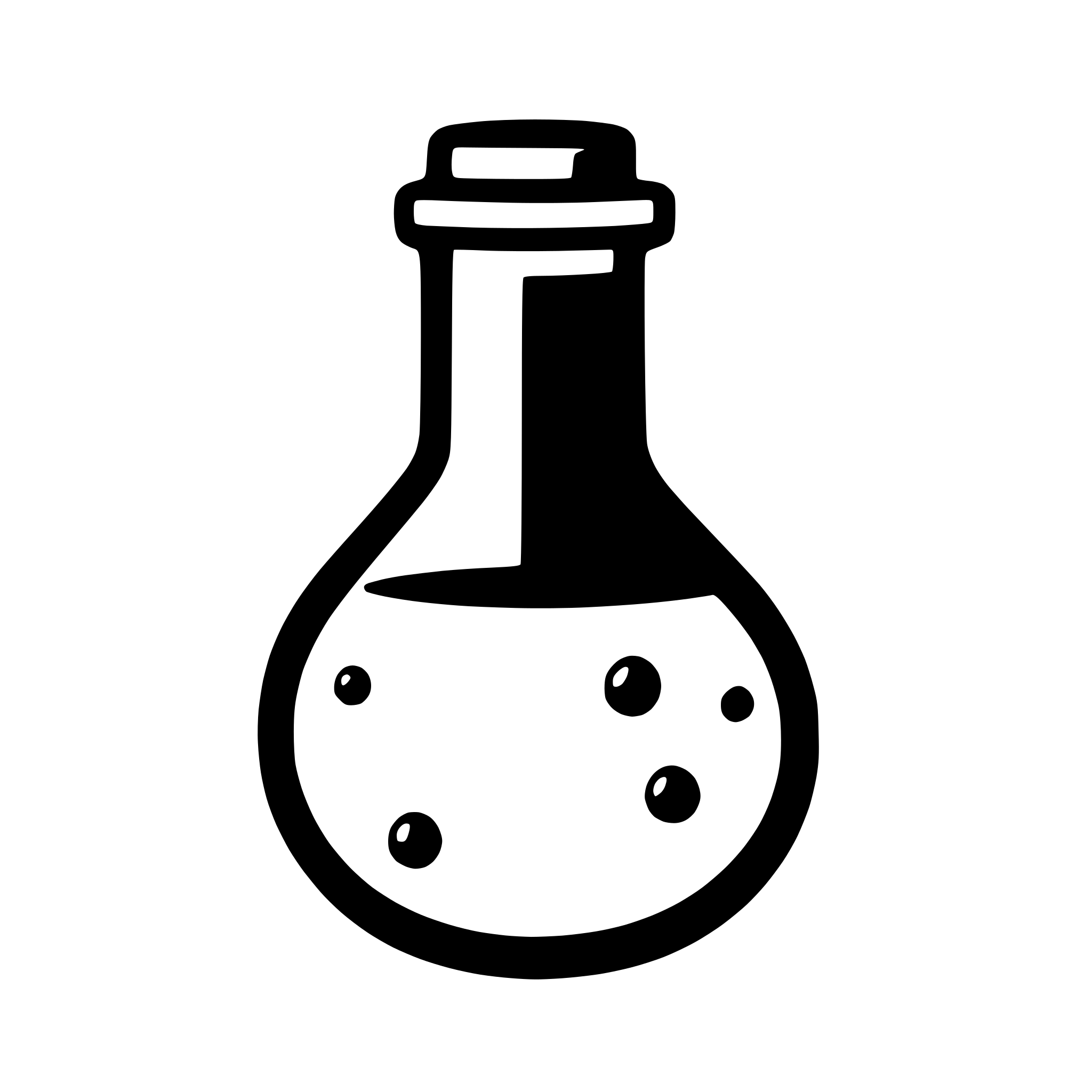 AI-generated SVG of 'flask with bubbling liquid'
