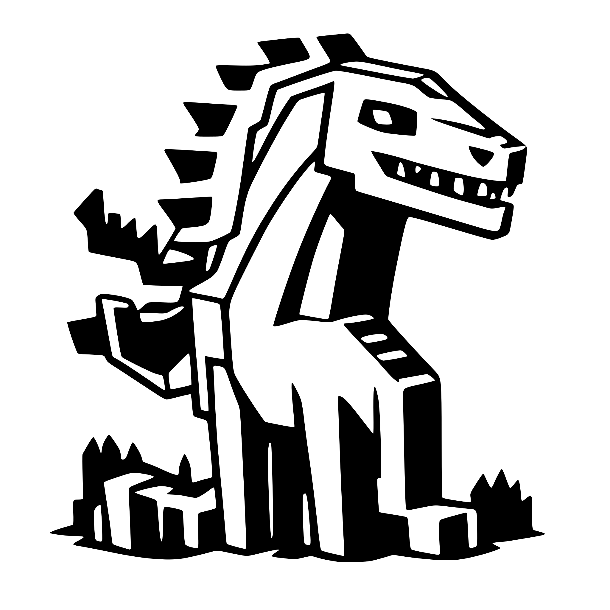 AI-generated SVG of 'minecraft enderdragon simple scetch'
