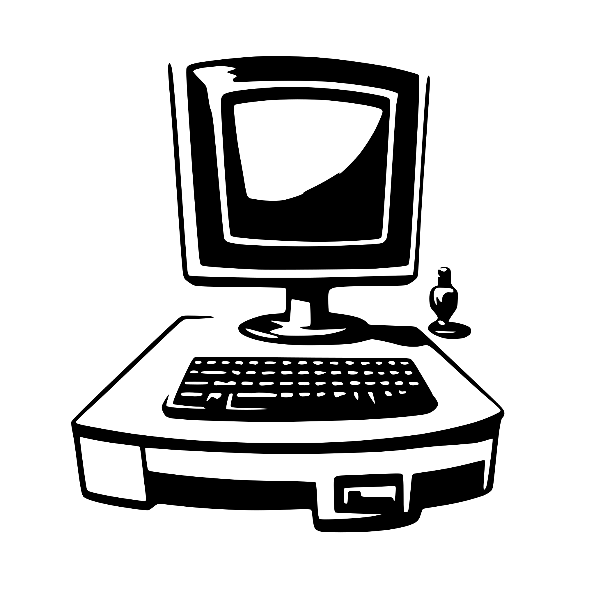 AI-generated SVG of 'Computer, front view'