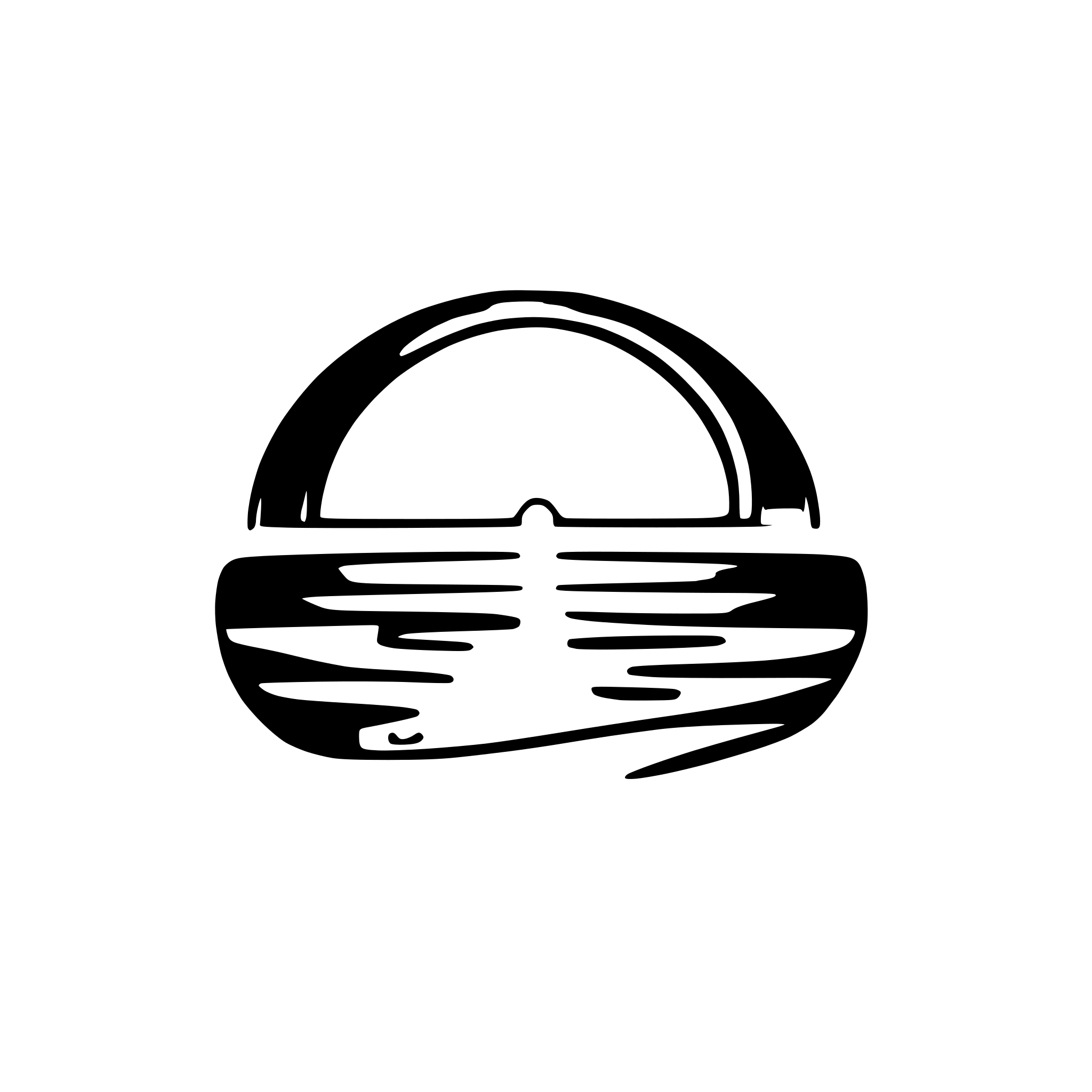 AI-generated SVG of a Sunrise over water, blue, minimalistic, suggest writing