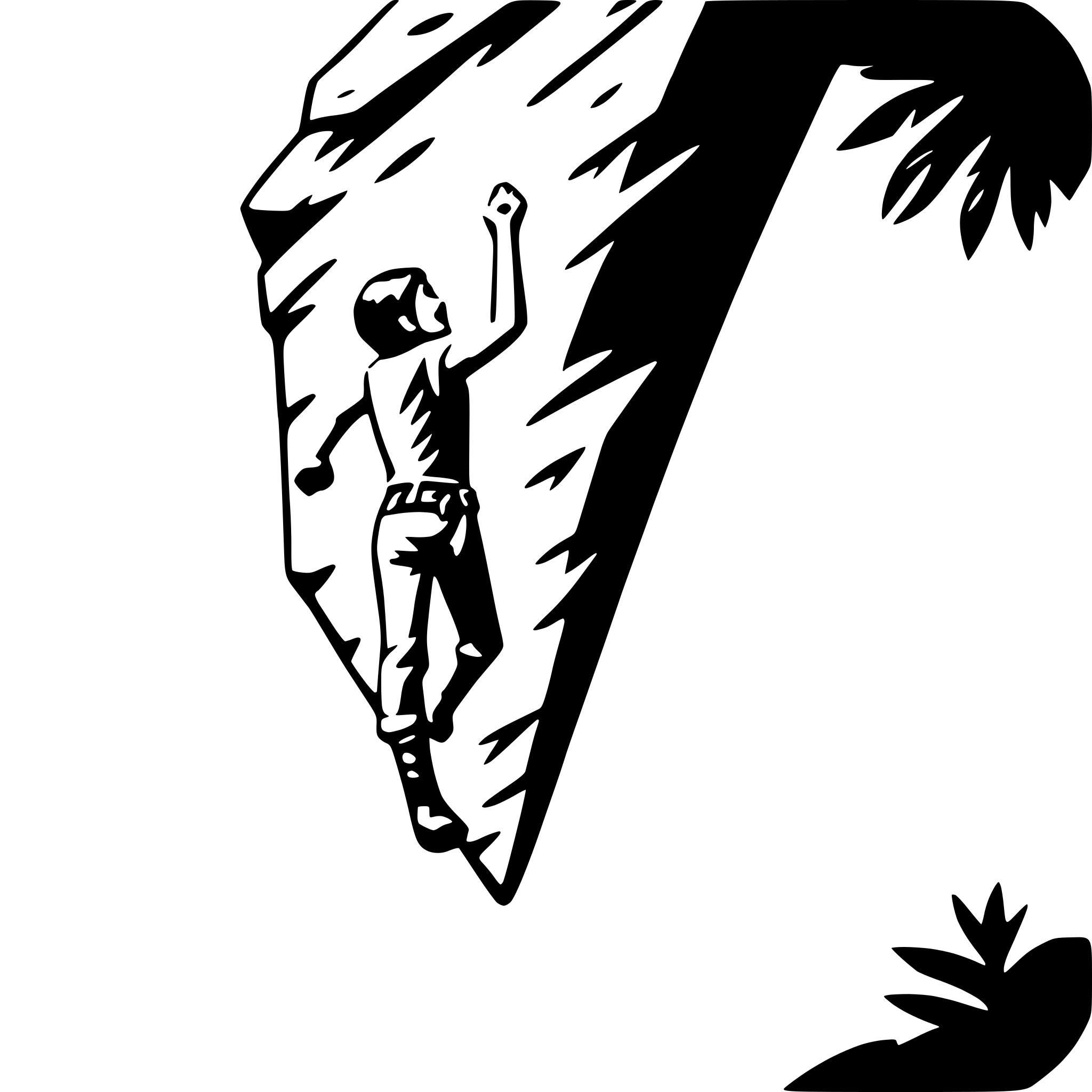 AI-generated SVG of a rock climbing overhang