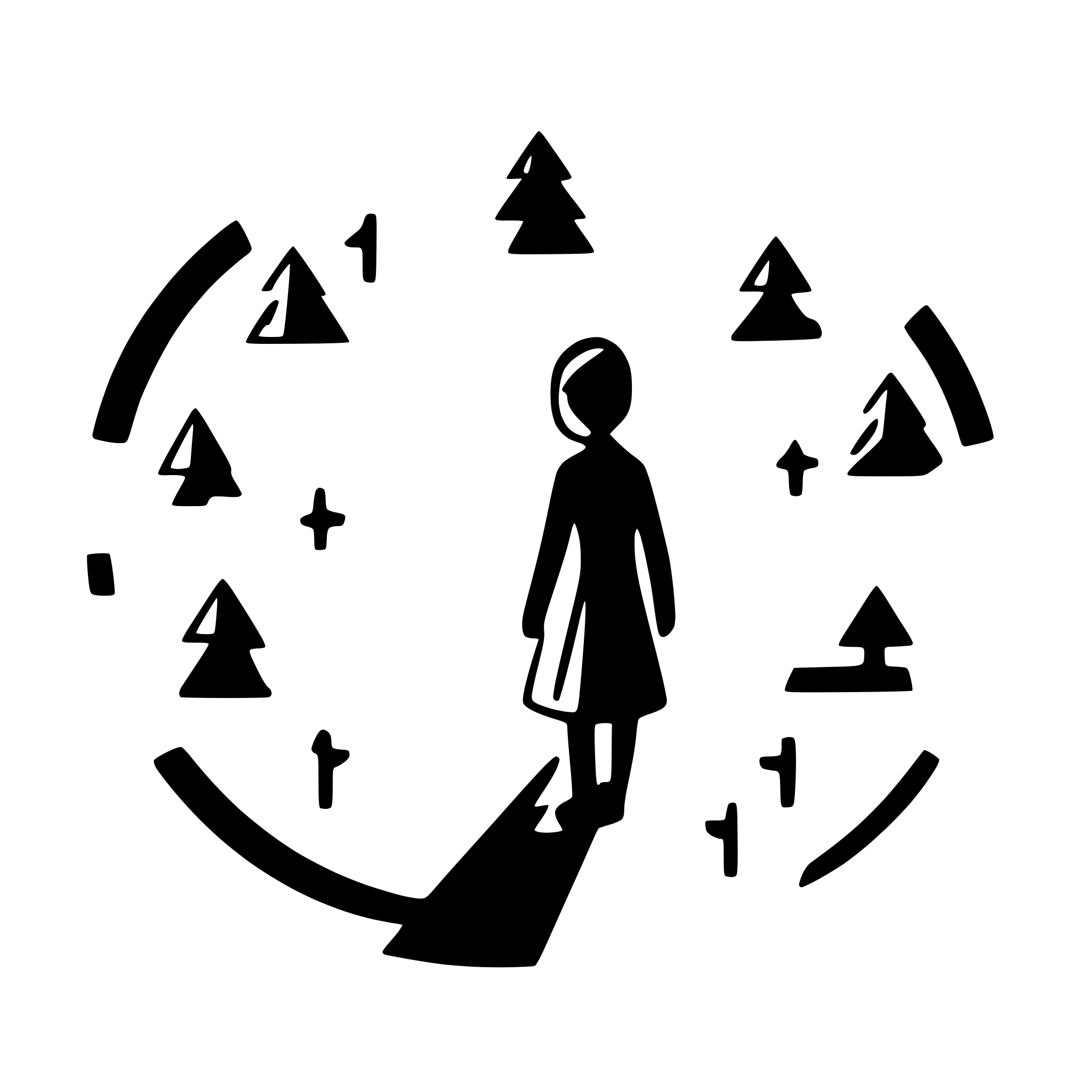 AI-generated SVG of a Illustration style, white background, a small person hesitates in front of multiple paths