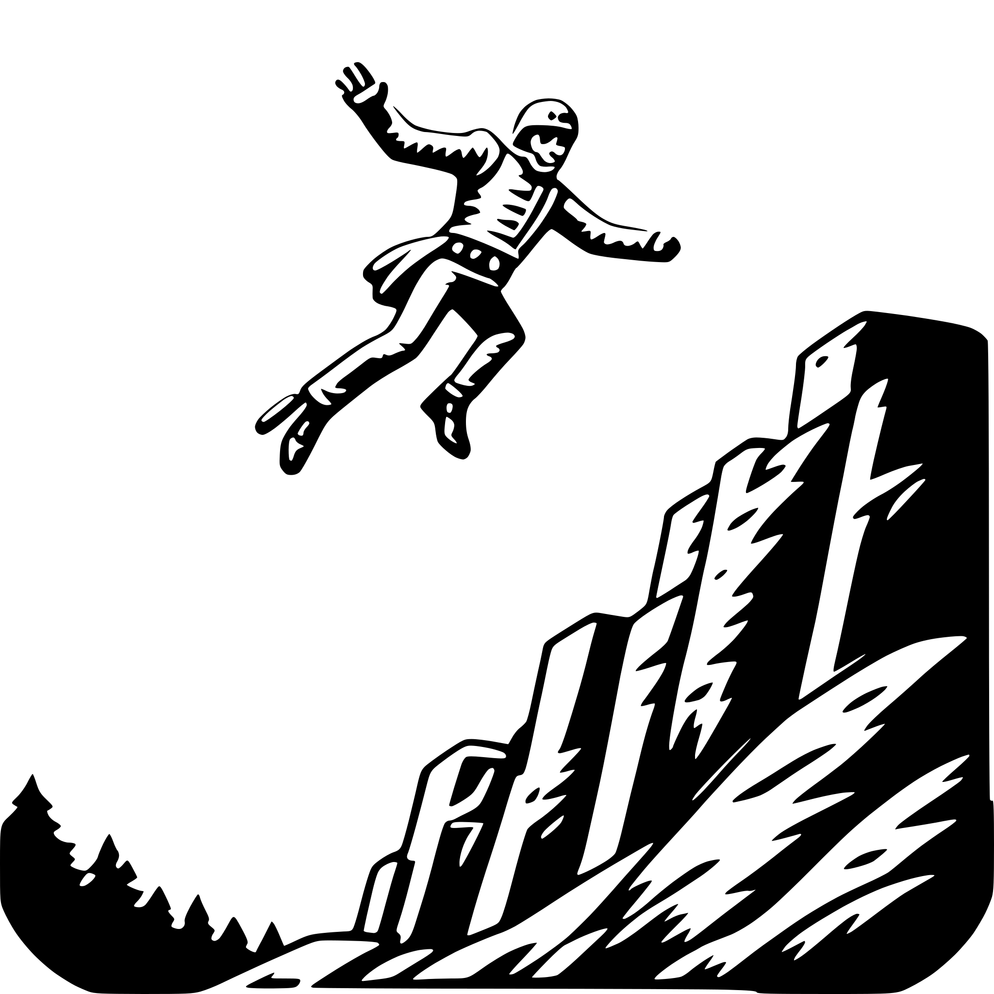 AI-generated SVG of 'base jumping adventure'