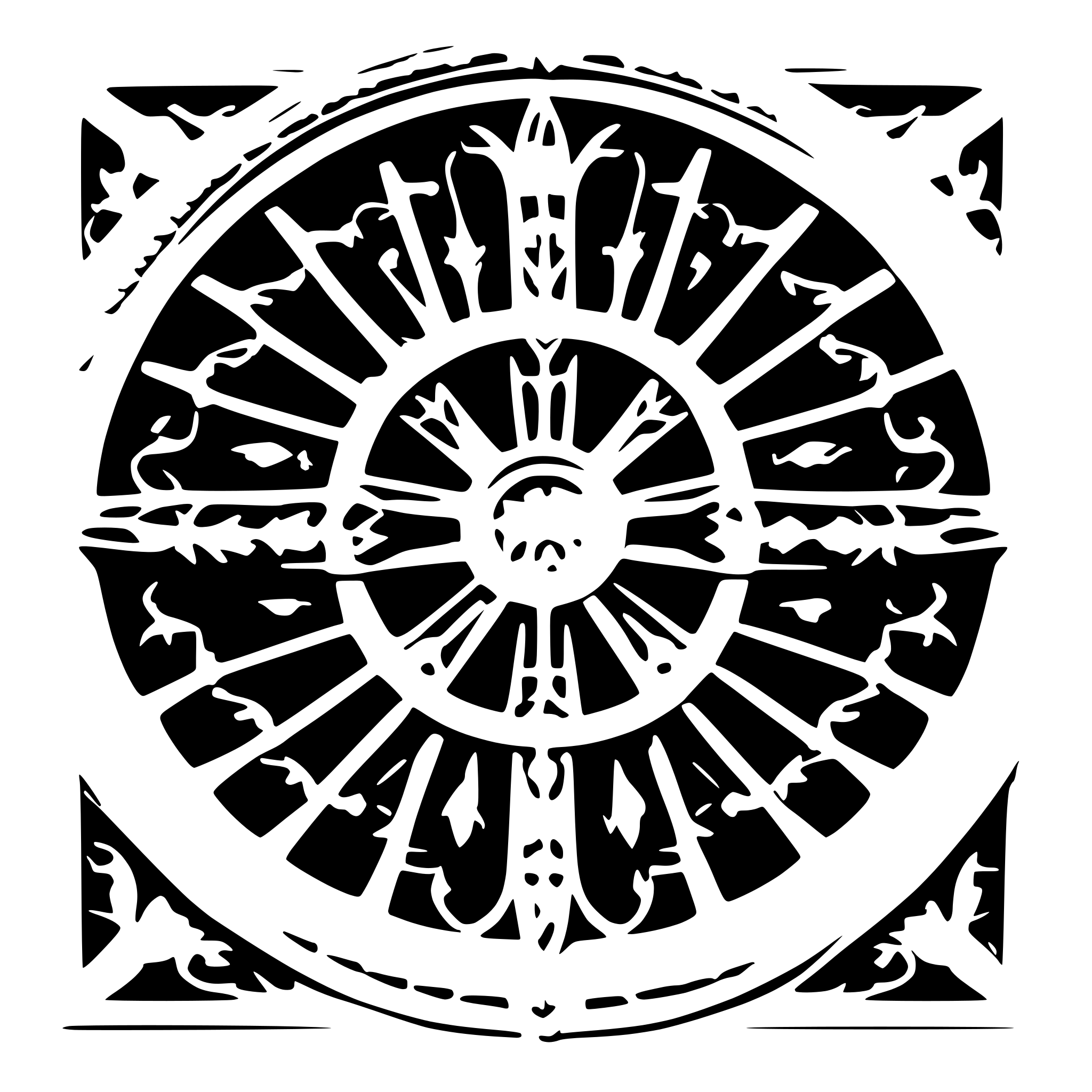 AI-generated SVG of 'Amiens rose window'