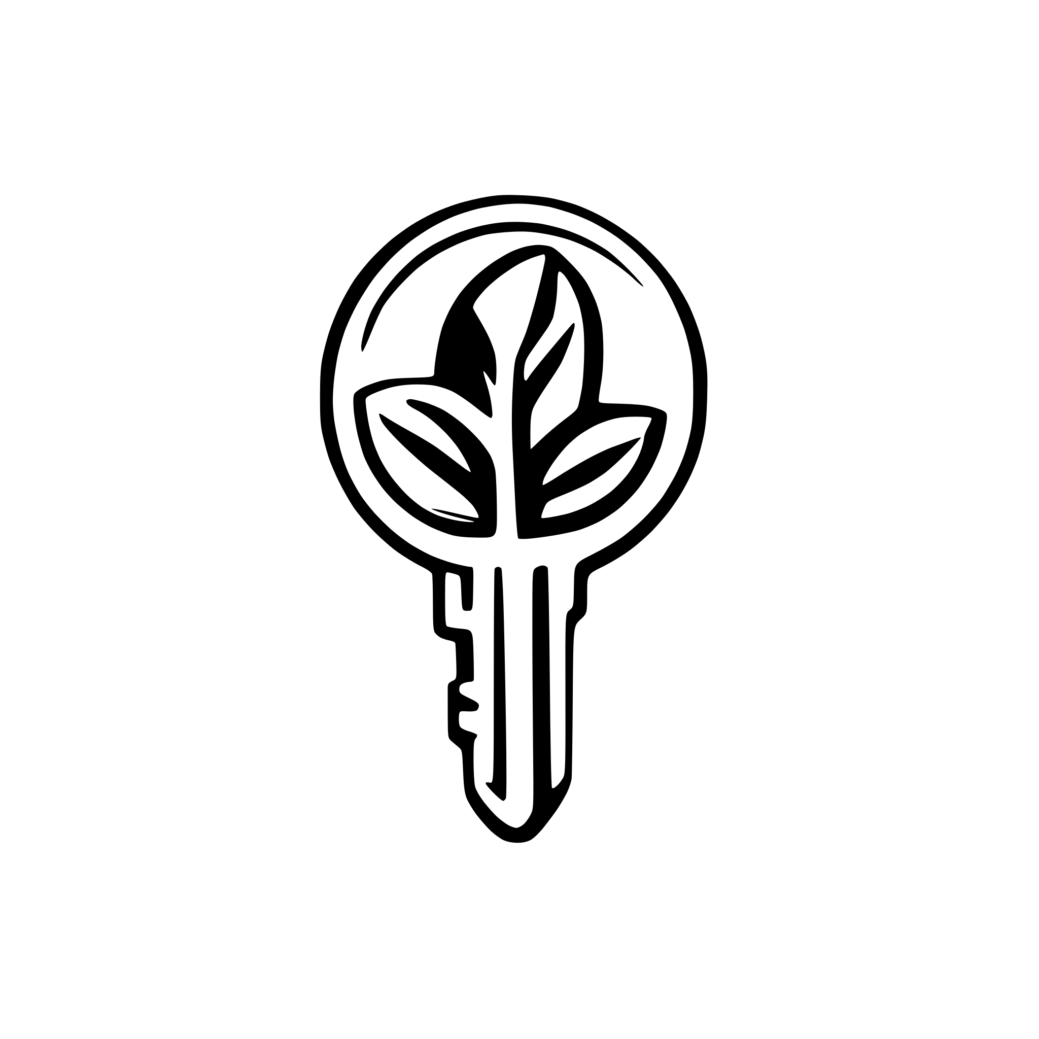 AI-generated SVG of a A minimalistic key icon