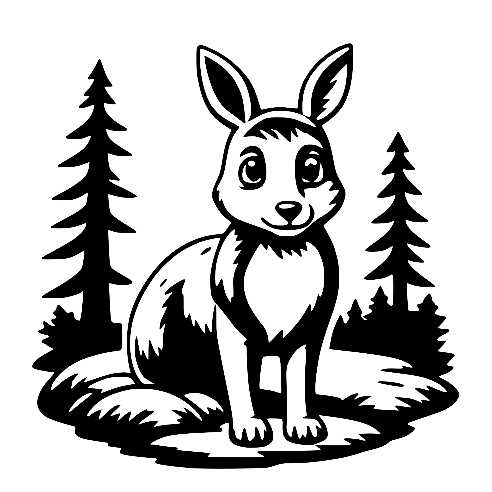 AI-generated SVG of 'woodland creature'