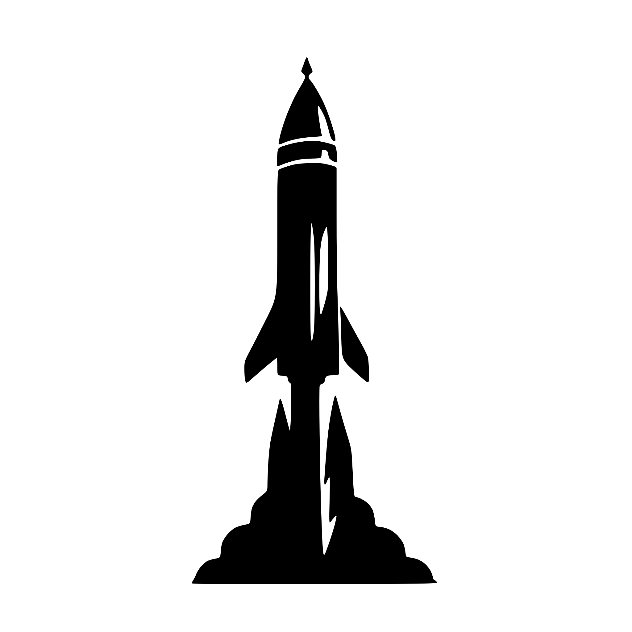 AI-generated SVG of a rocket launching into space