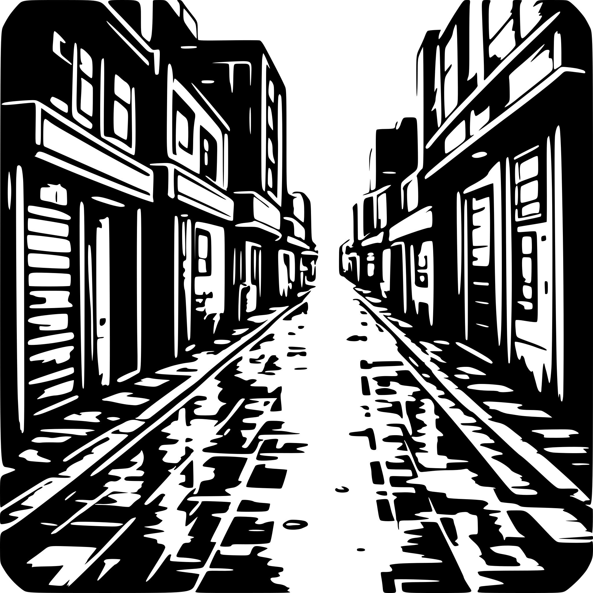 AI-generated SVG of 'neon-lit cyberpunk alleyway after rainfall'