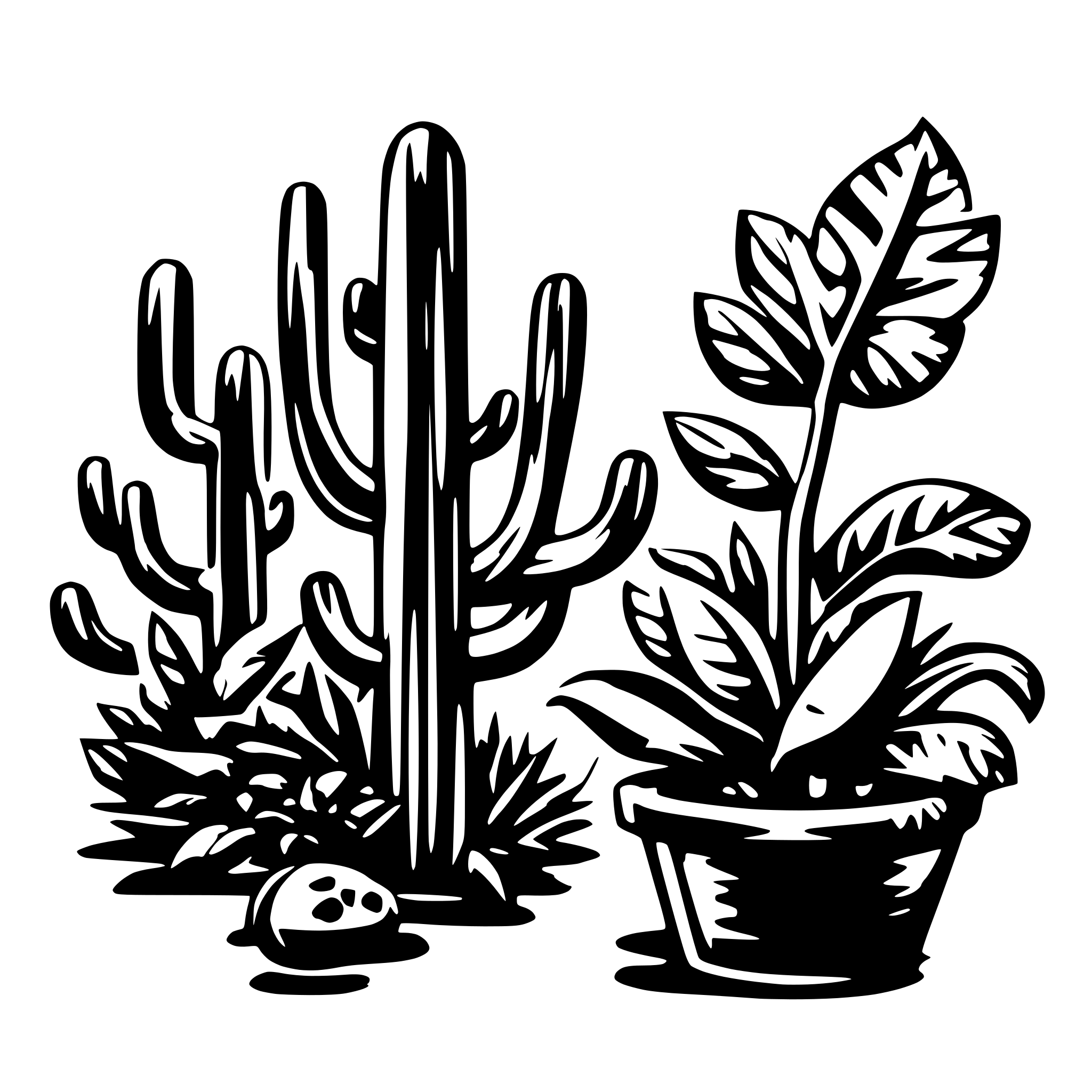 AI-generated SVG of a mexican life and plants