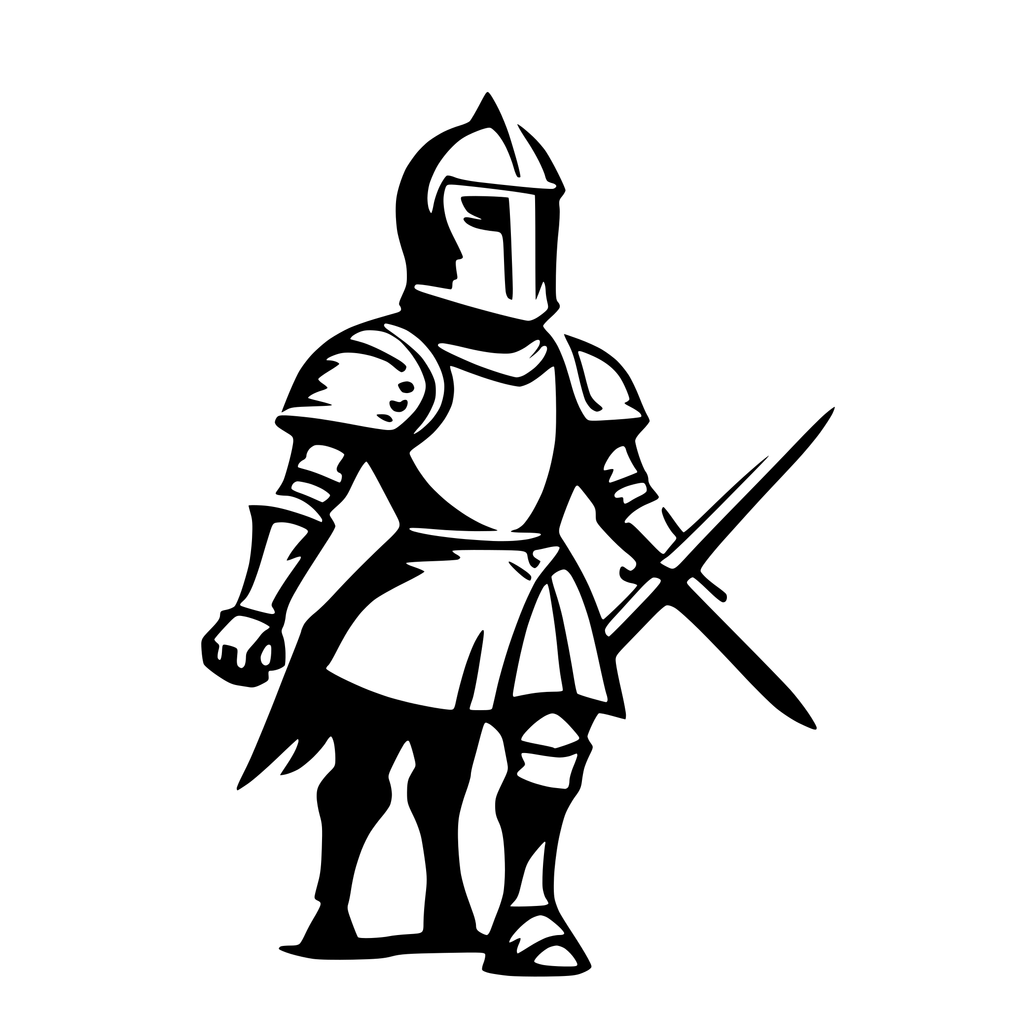 AI-generated SVG of 'knight'