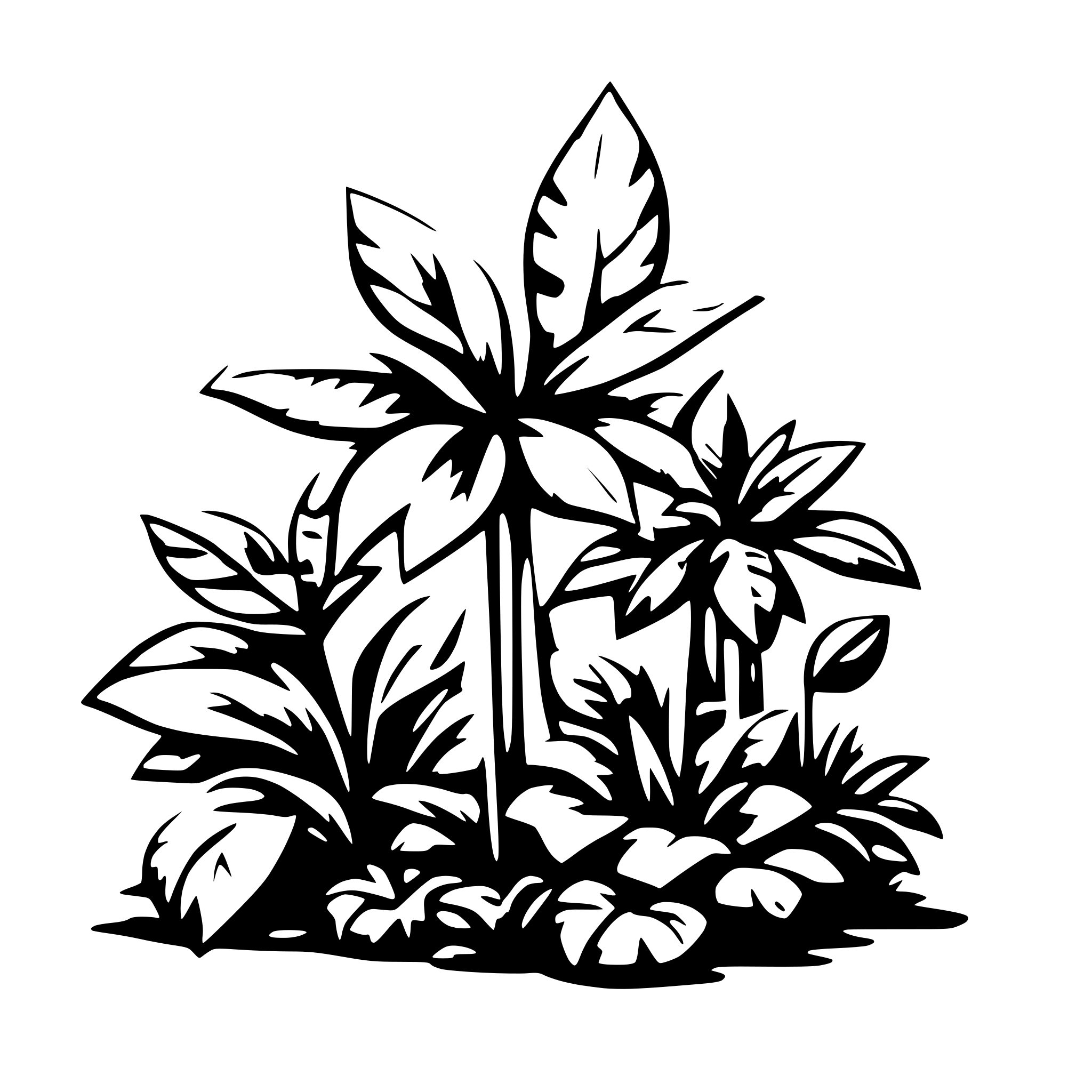 AI-generated SVG of 'group of different plants'