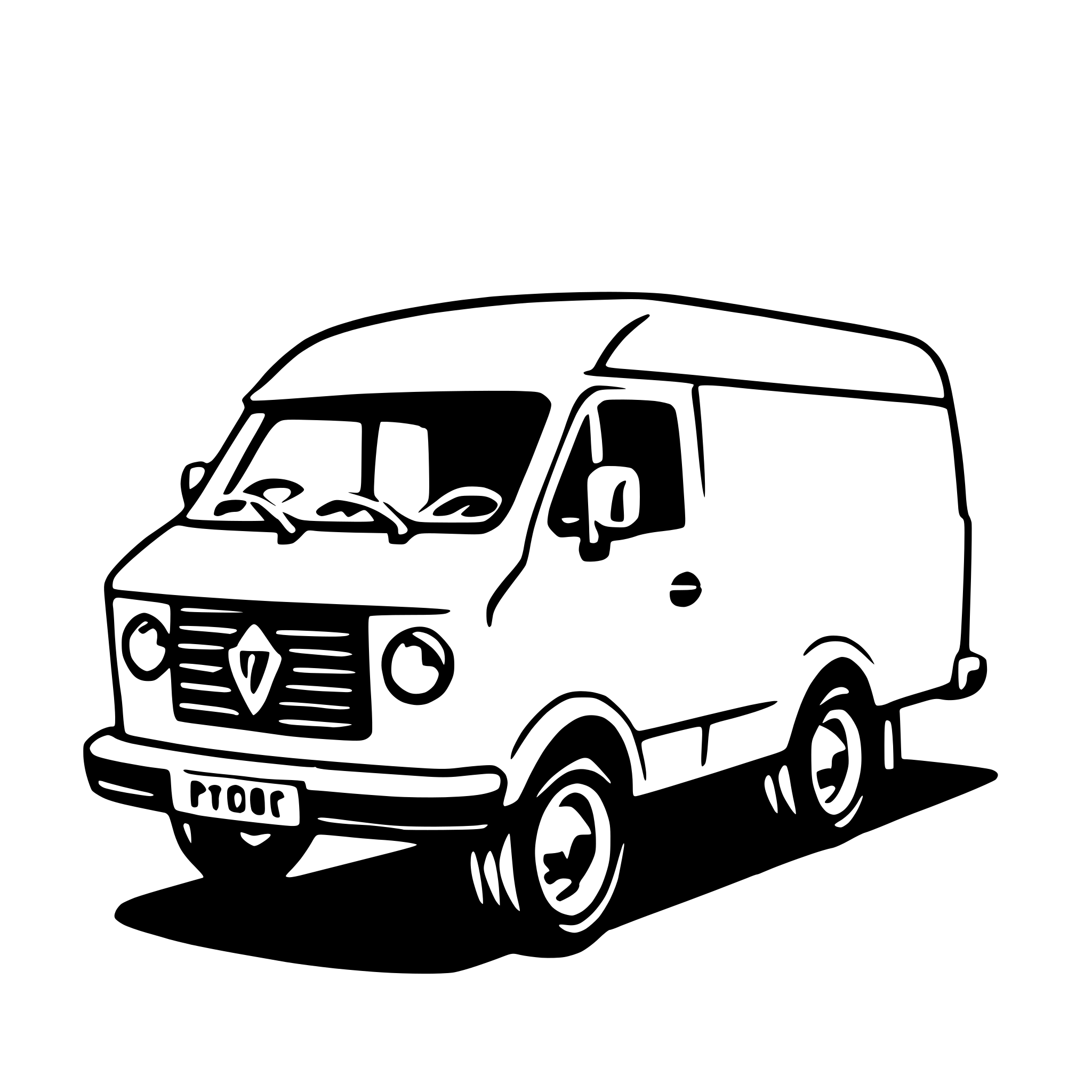 AI-generated SVG of a panel van