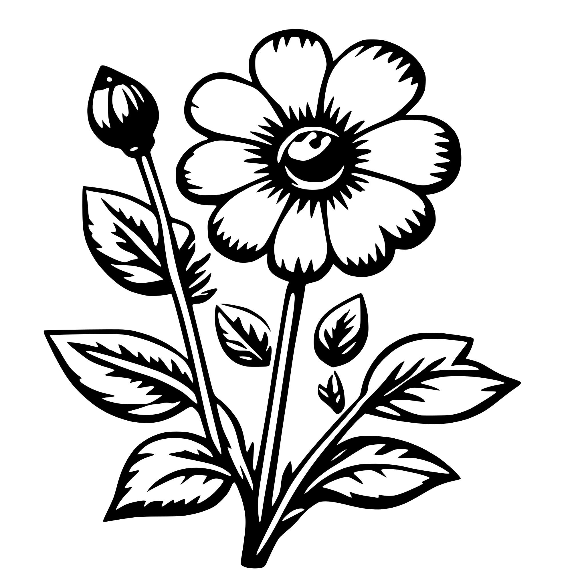 AI-generated SVG of 'flower'