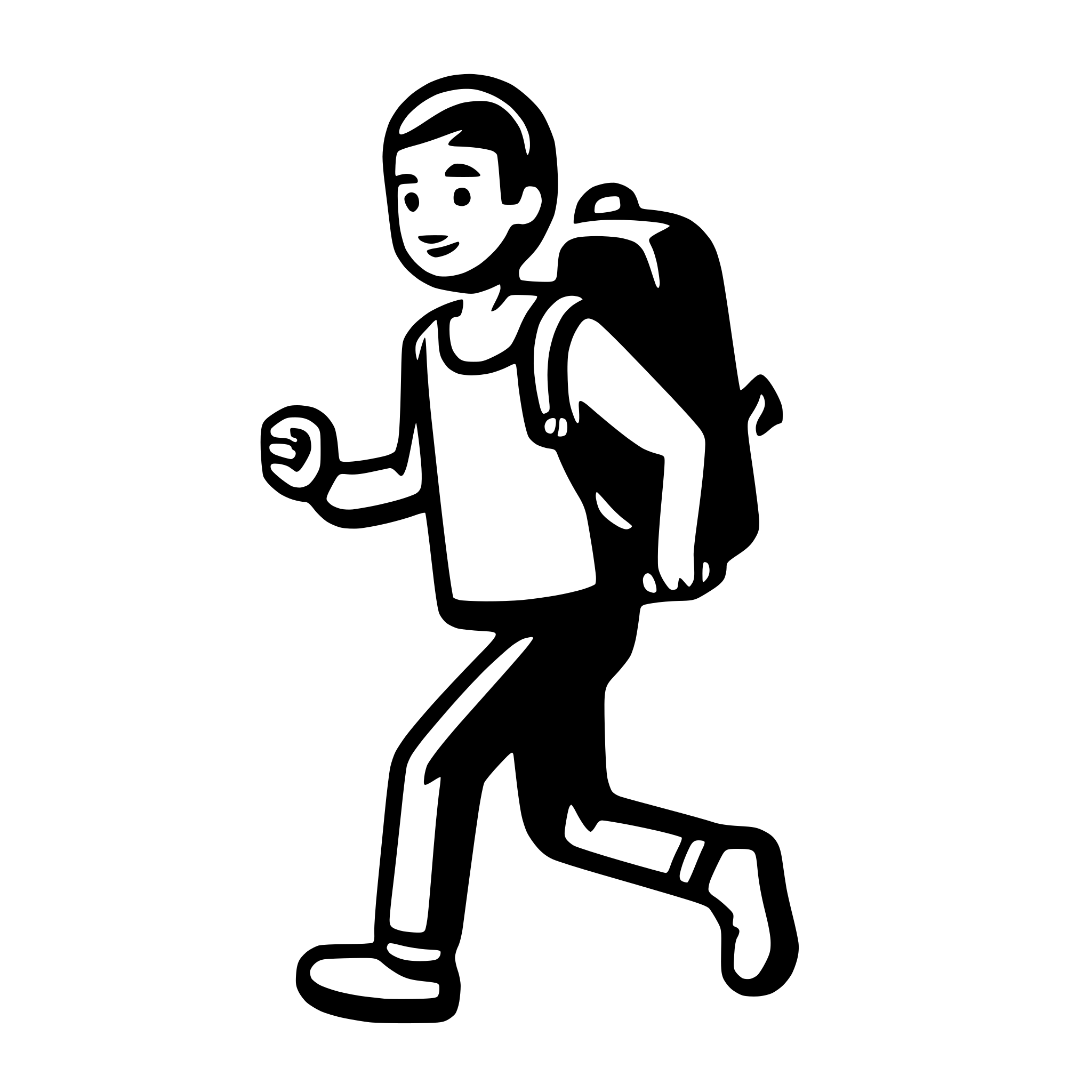 icon SVG for 'a man carrying a backpack and running' | AI-Generated ...