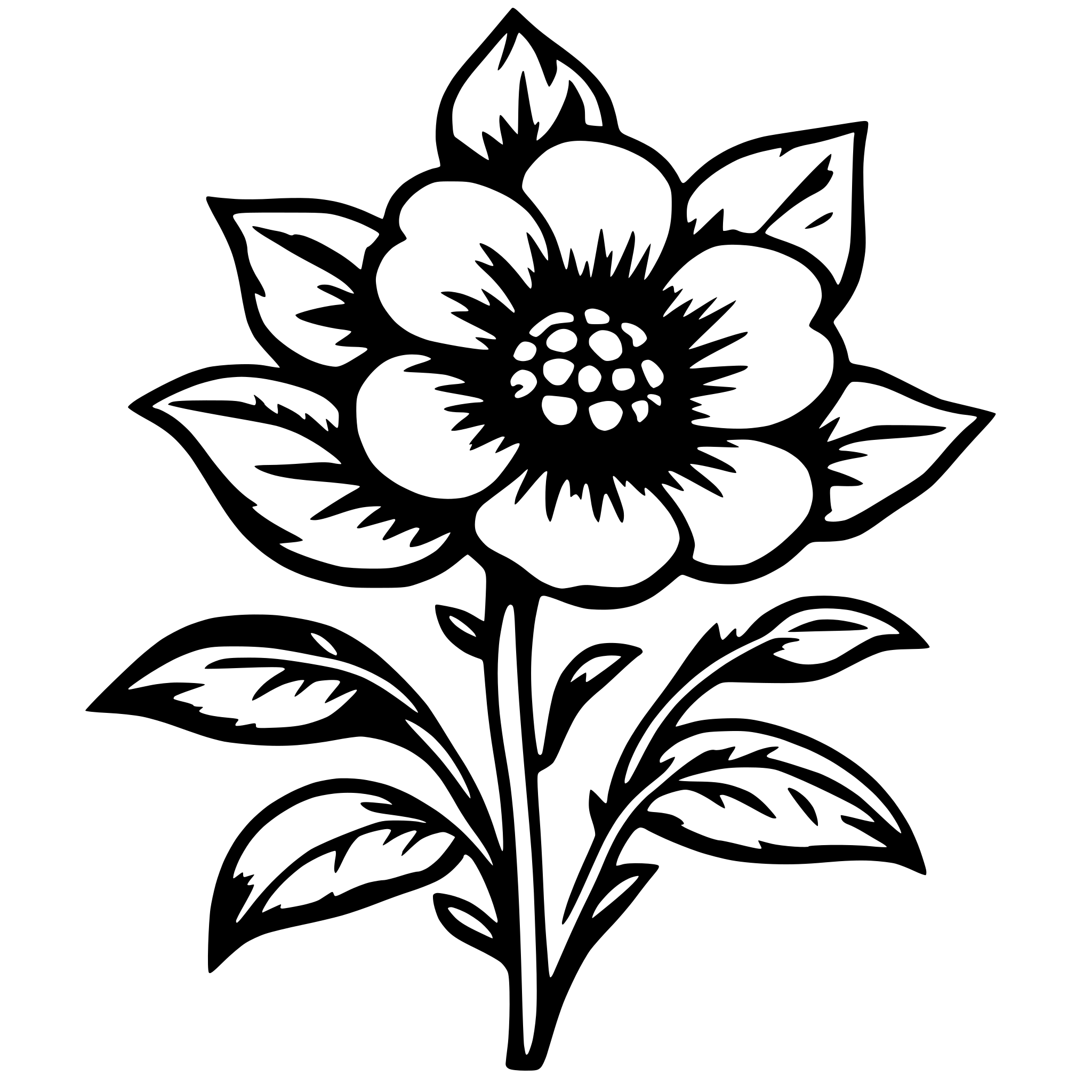 AI-generated SVG of 'medieval flower'