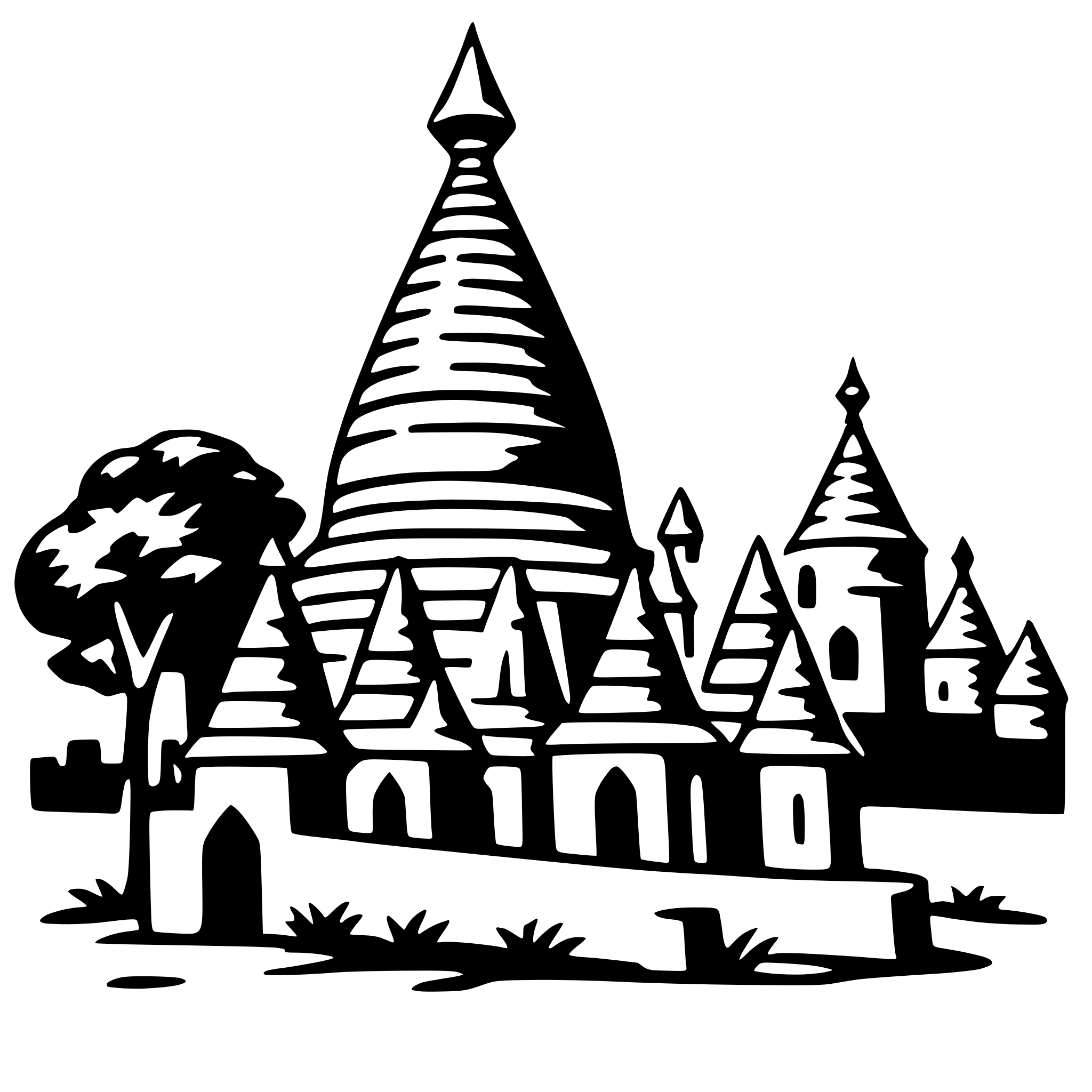 AI-generated SVG of a bagan temples
