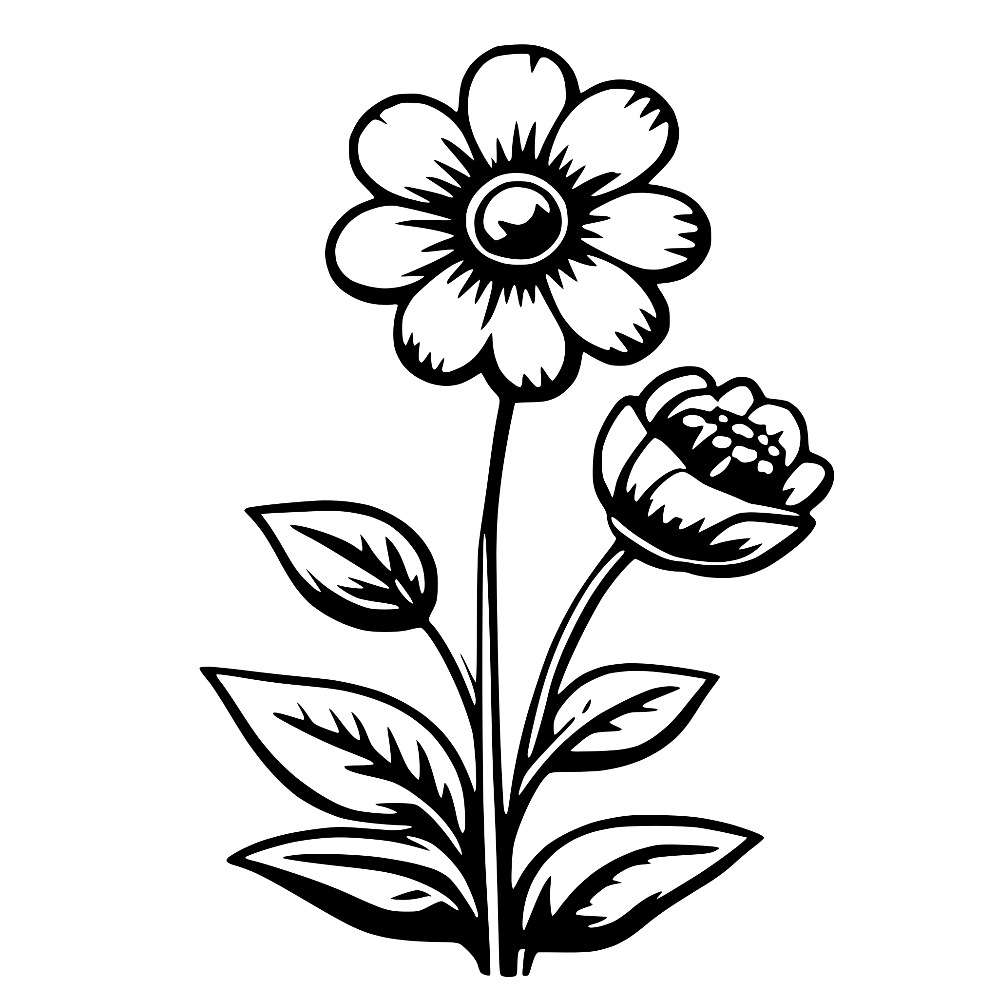 AI-generated SVG of a flower