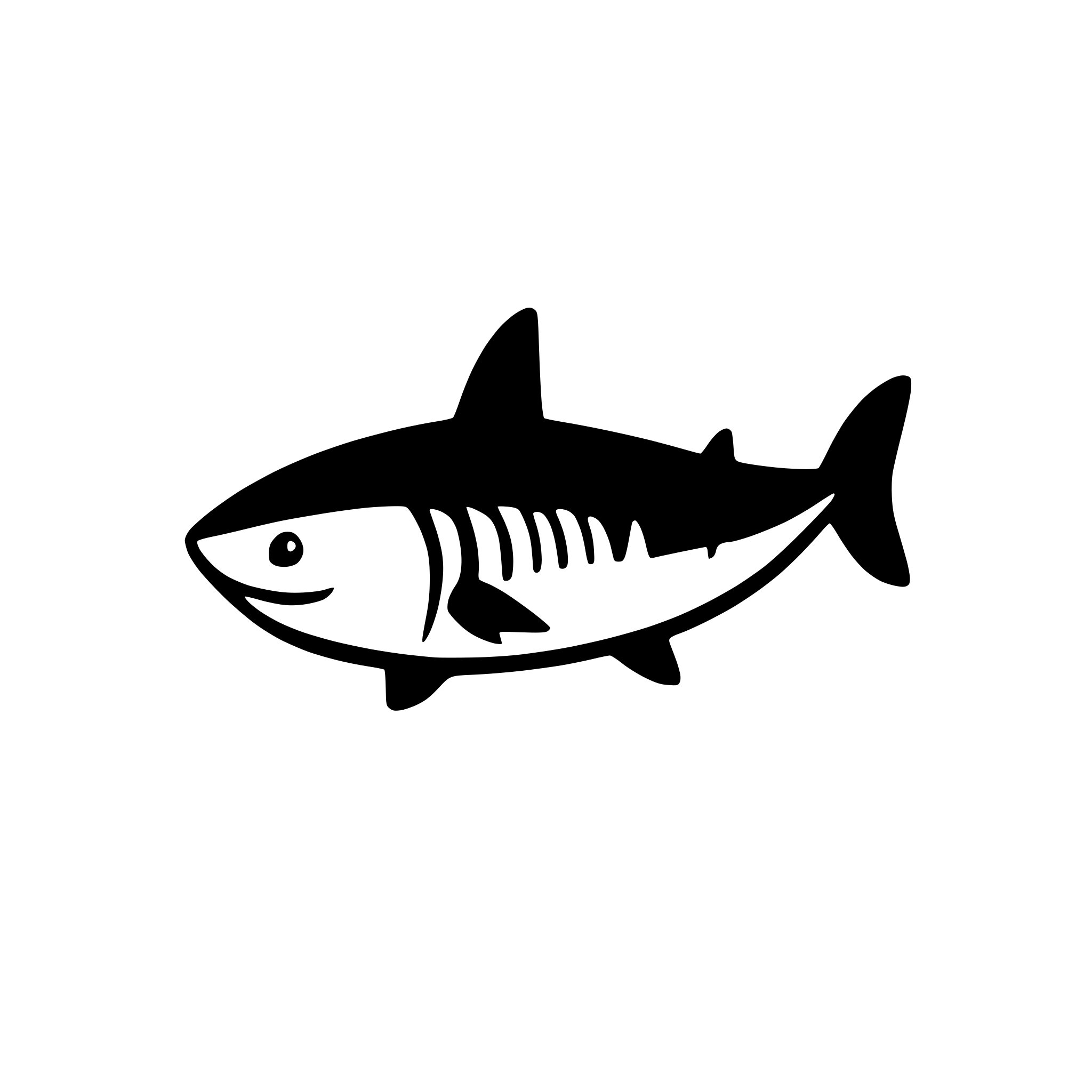 AI-generated SVG of 'blue shark'