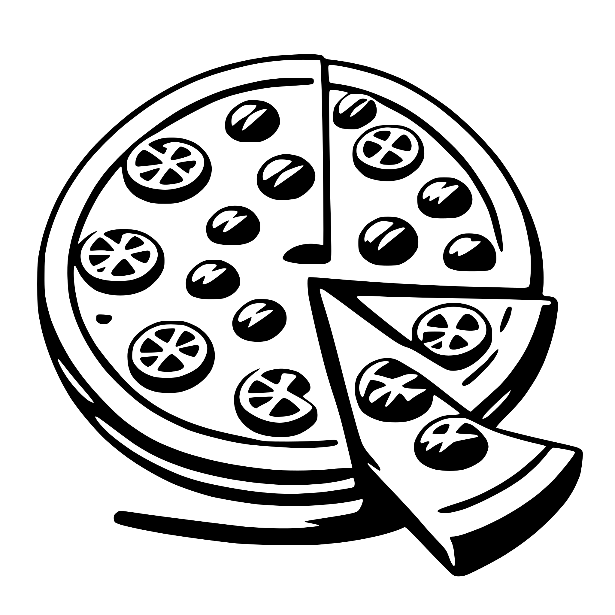 AI-generated SVG of 'pizza'