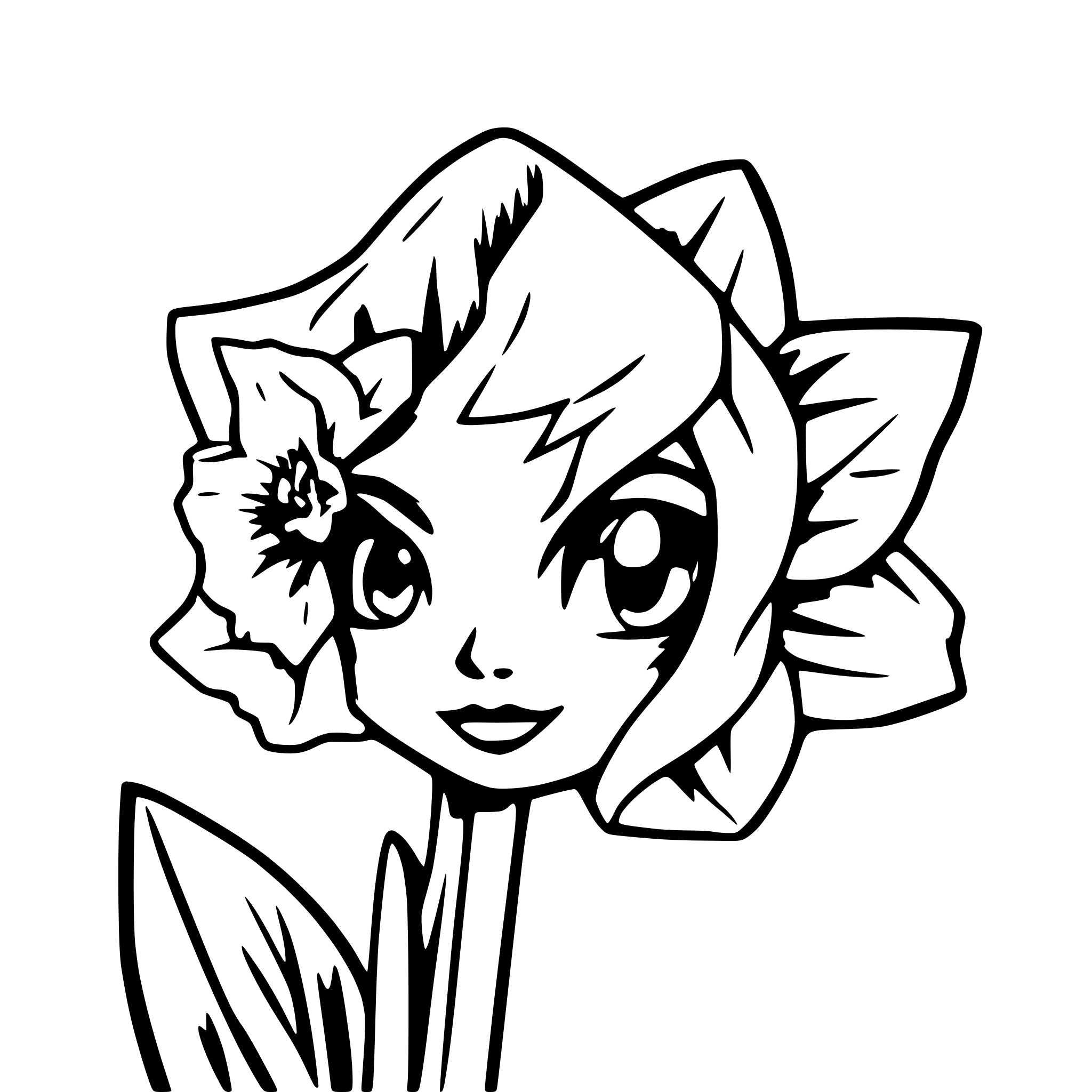 AI-generated SVG of a Head of a daffodil