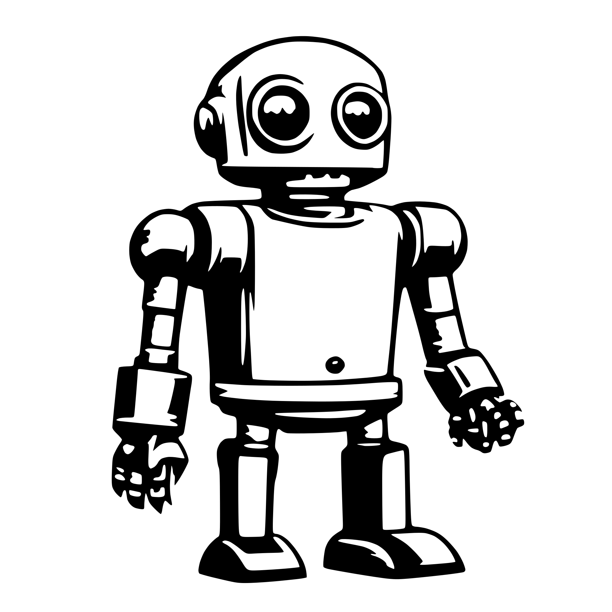 AI-generated SVG of 'robot animate'