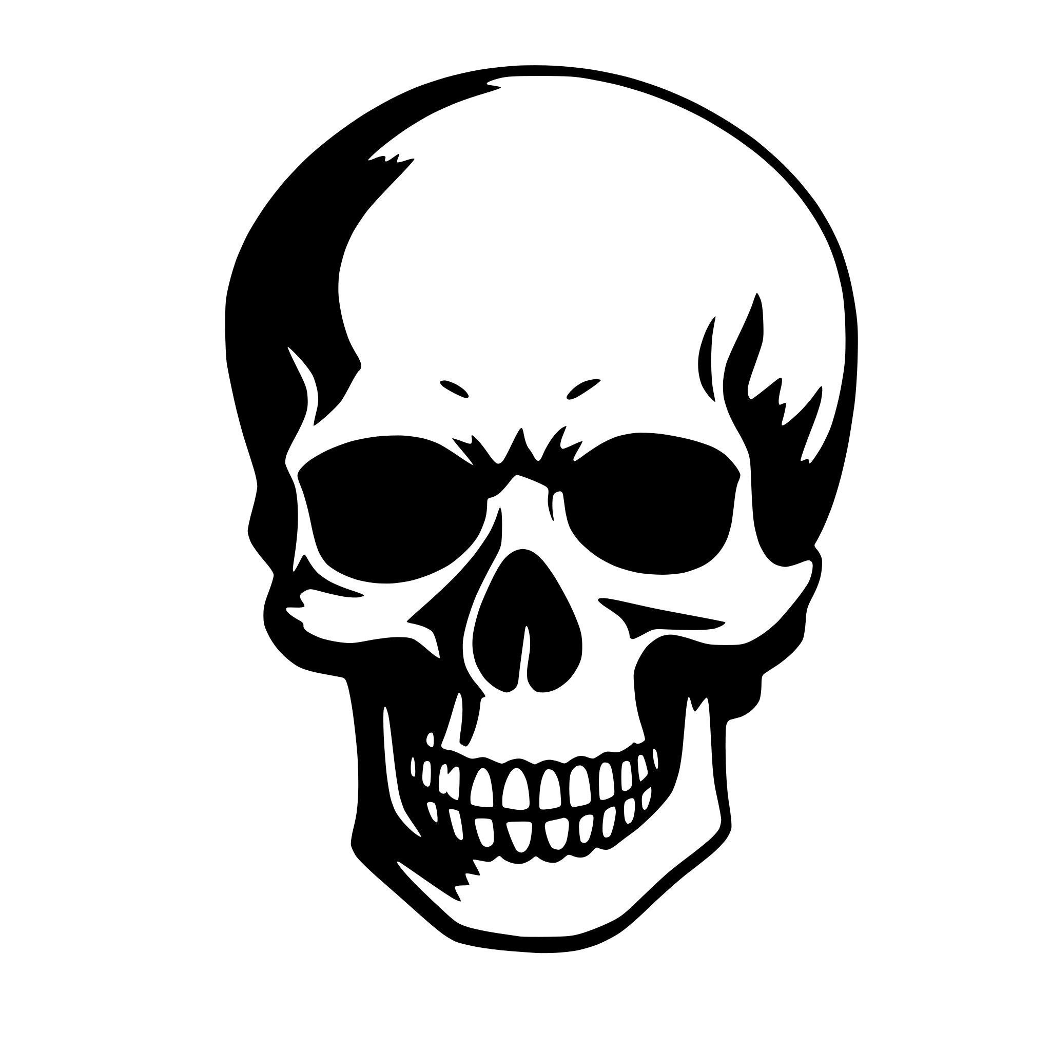 AI-generated SVG of a skull