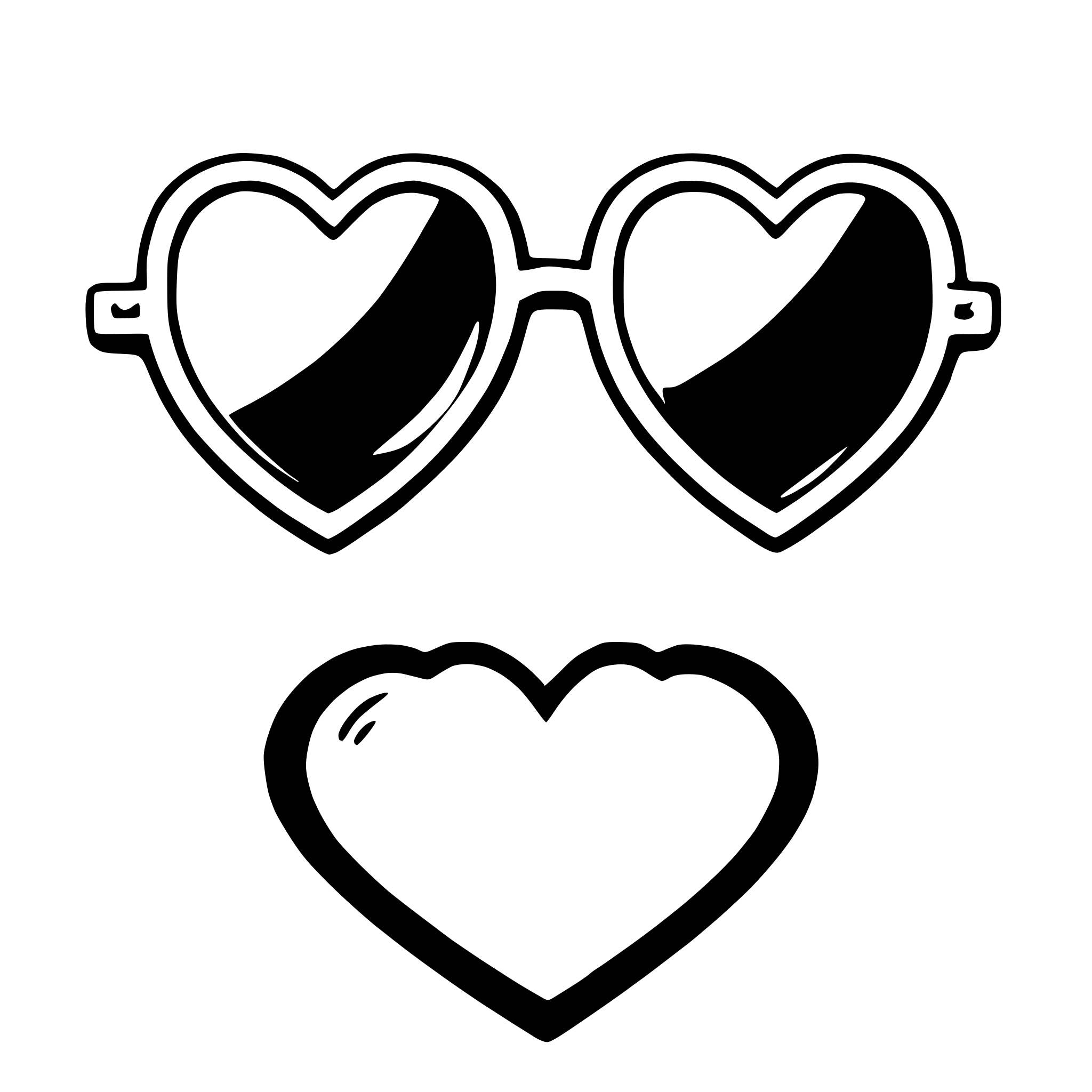 AI-generated SVG of a heart-shaped glasses